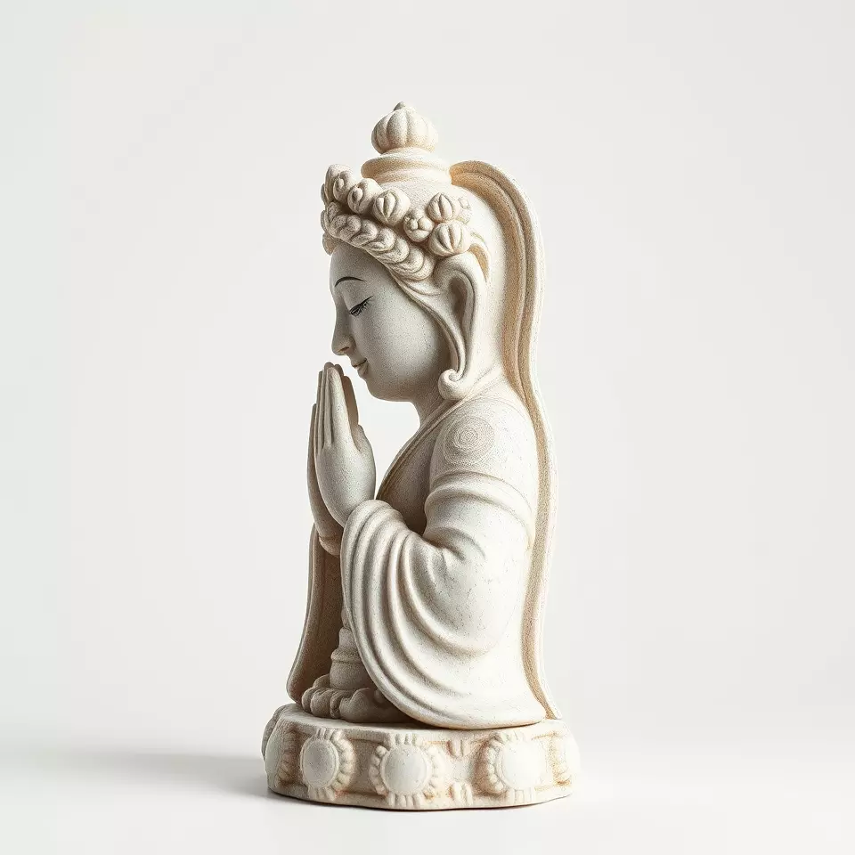 Elegant Ivory Statue model pack Low-poly 3D model_2
