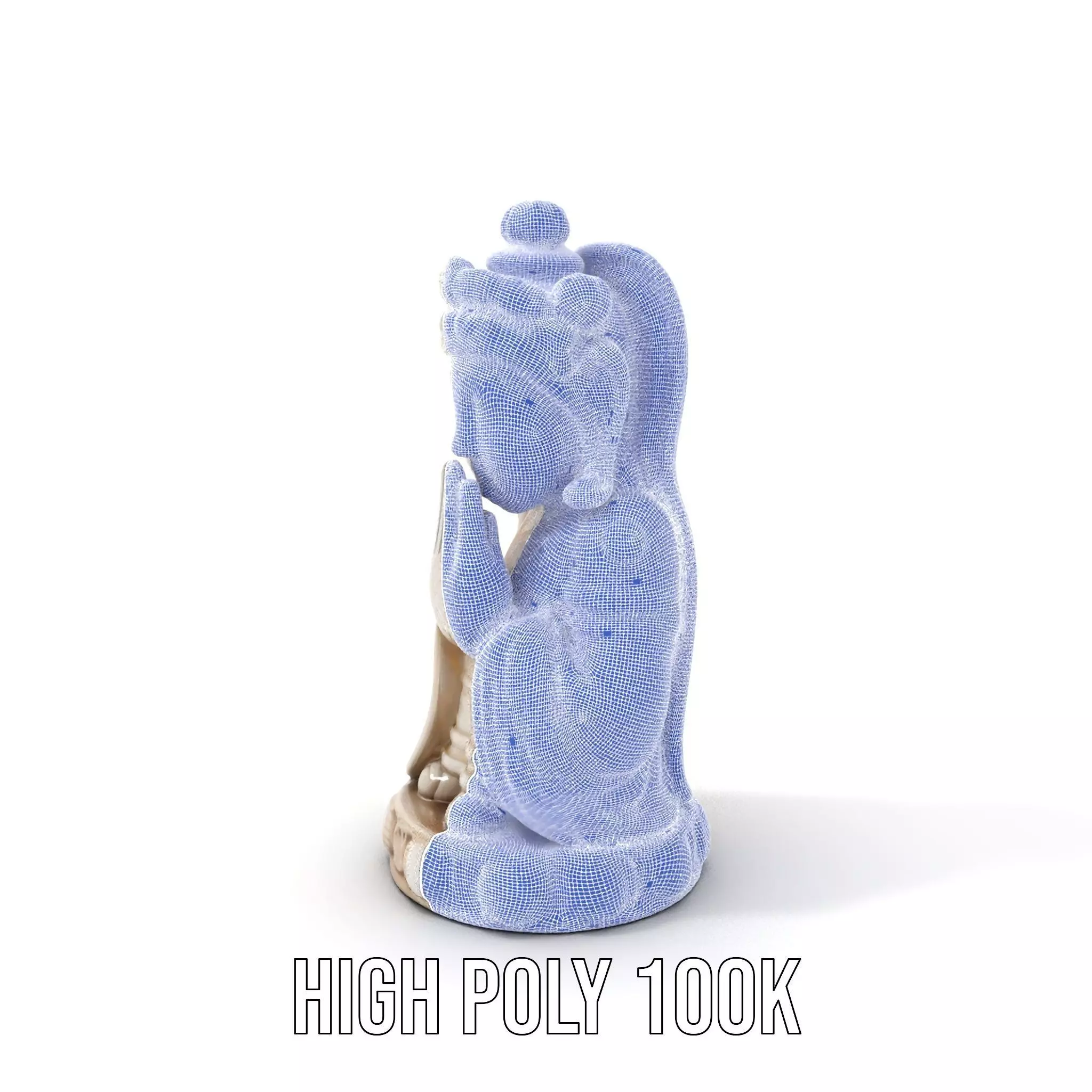 Elegant Ivory Statue model pack Low-poly 3D model_4