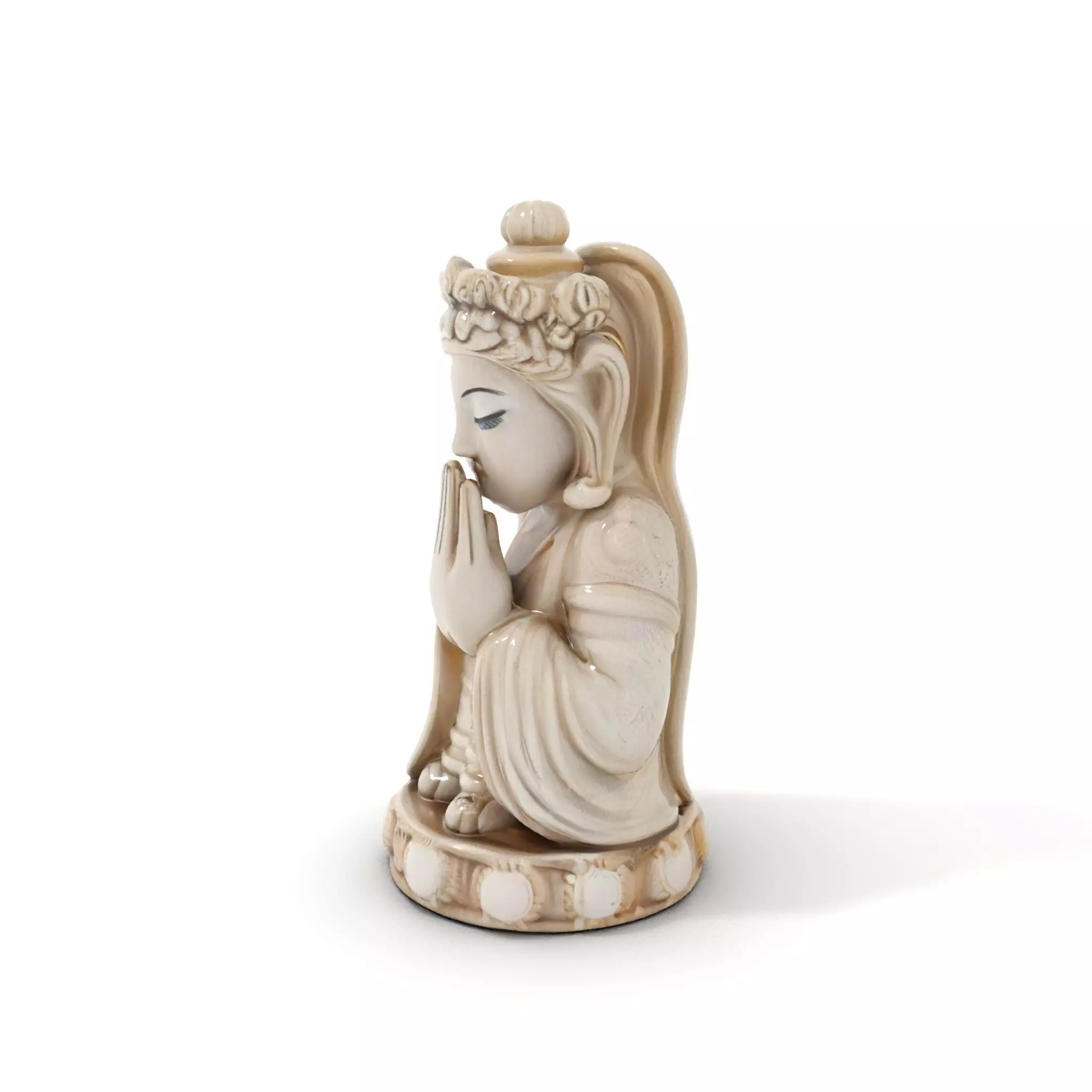 Elegant Ivory Statue model pack Low-poly 3D model_0