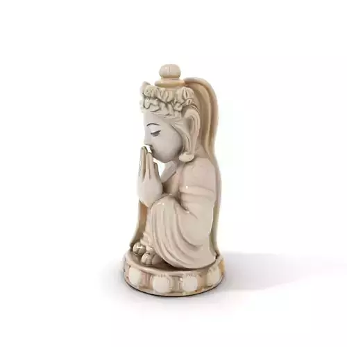Elegant Ivory Statue model pack Low-poly 3D model