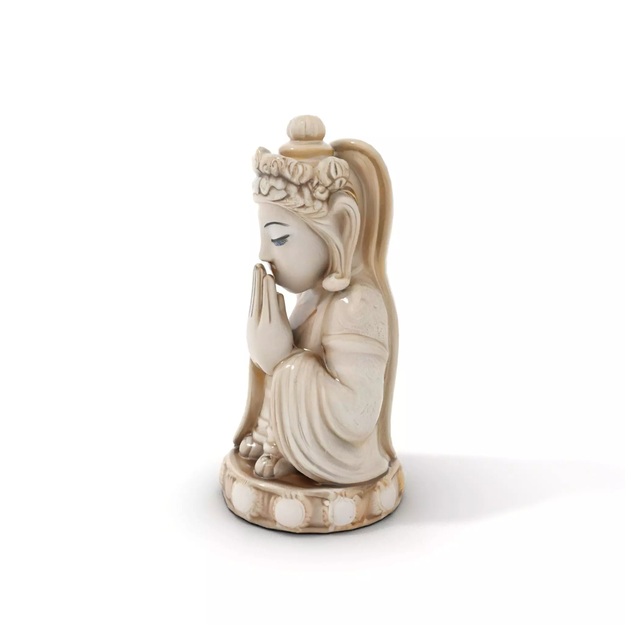 Elegant Ivory Statue model pack Low-poly 3D model_6