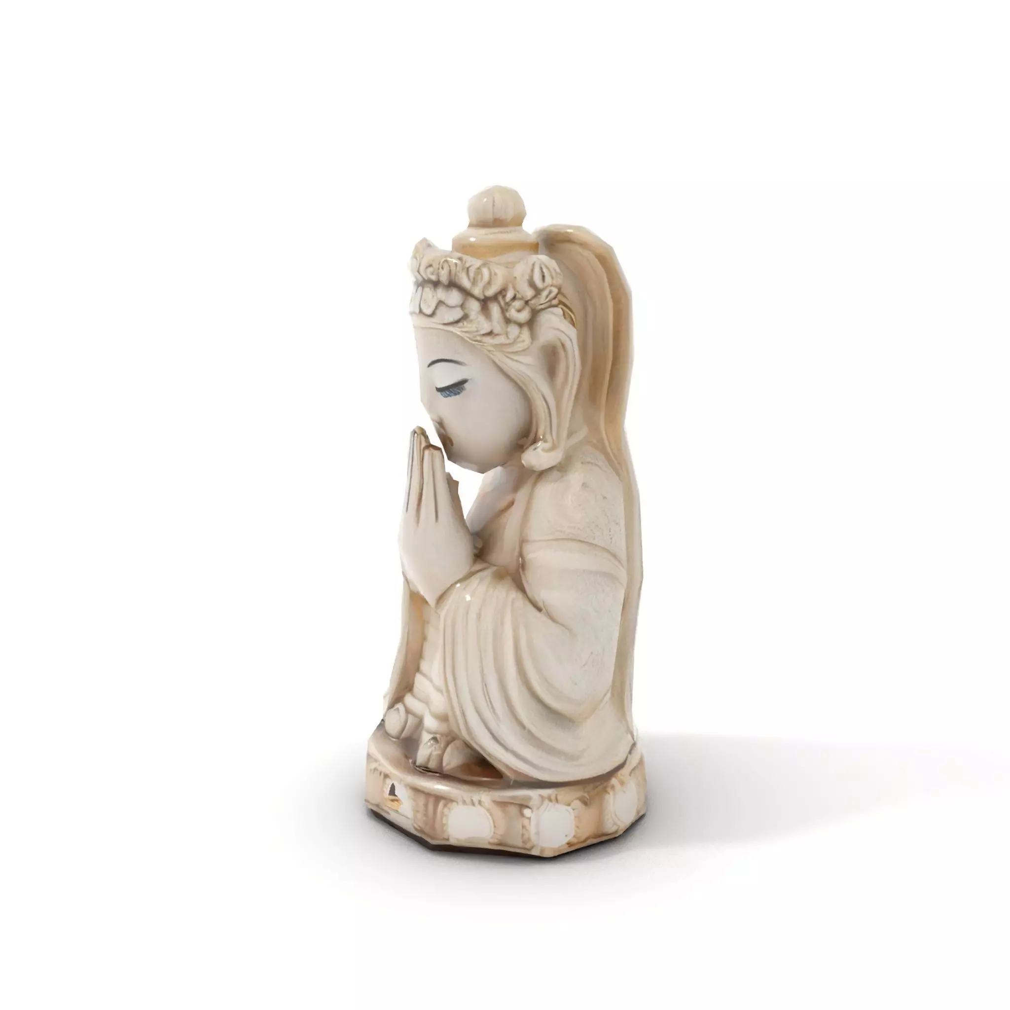 Elegant Ivory Statue model pack Low-poly 3D model_7