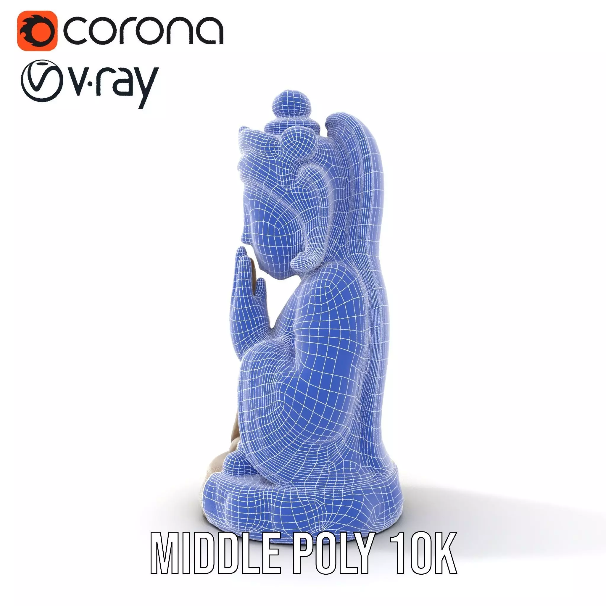 Elegant Ivory Statue model pack Low-poly 3D model_30