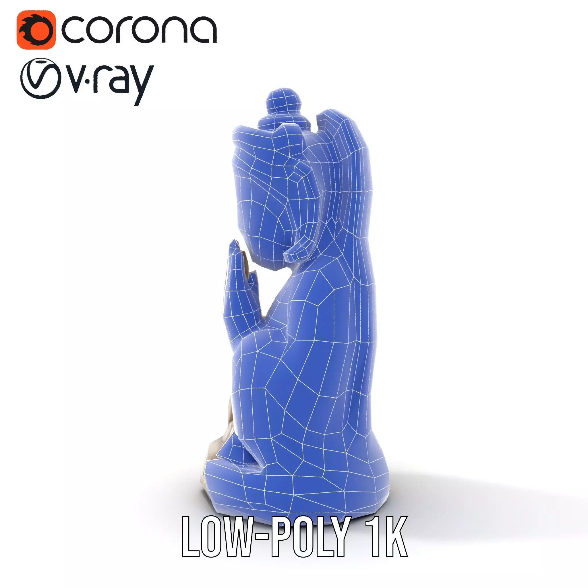 Elegant Ivory Statue model pack Low-poly 3D model_22