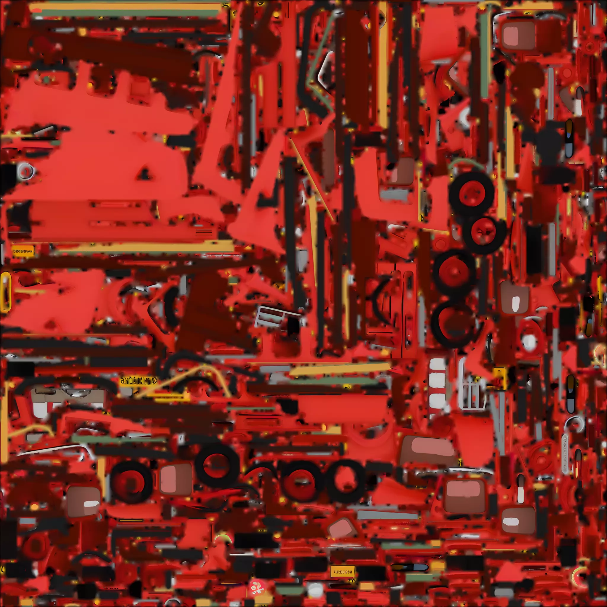 Vibrant Red School Bus 3D Model Low-poly 3D model_1