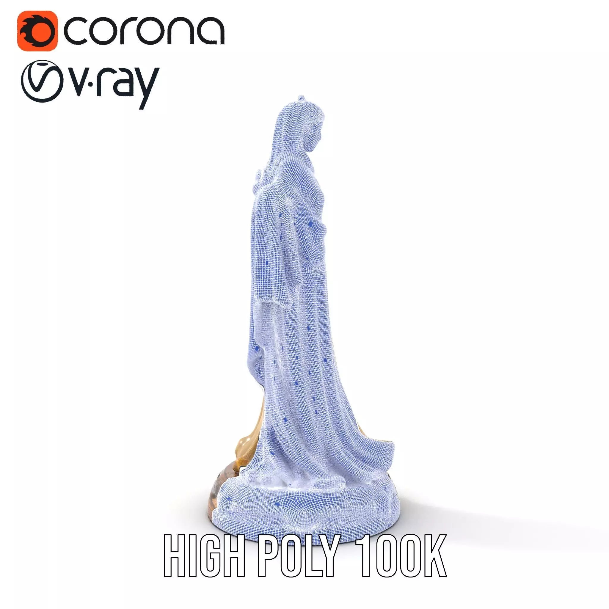 Graceful Figurine Sculpture model pack Low-poly 3D model_32