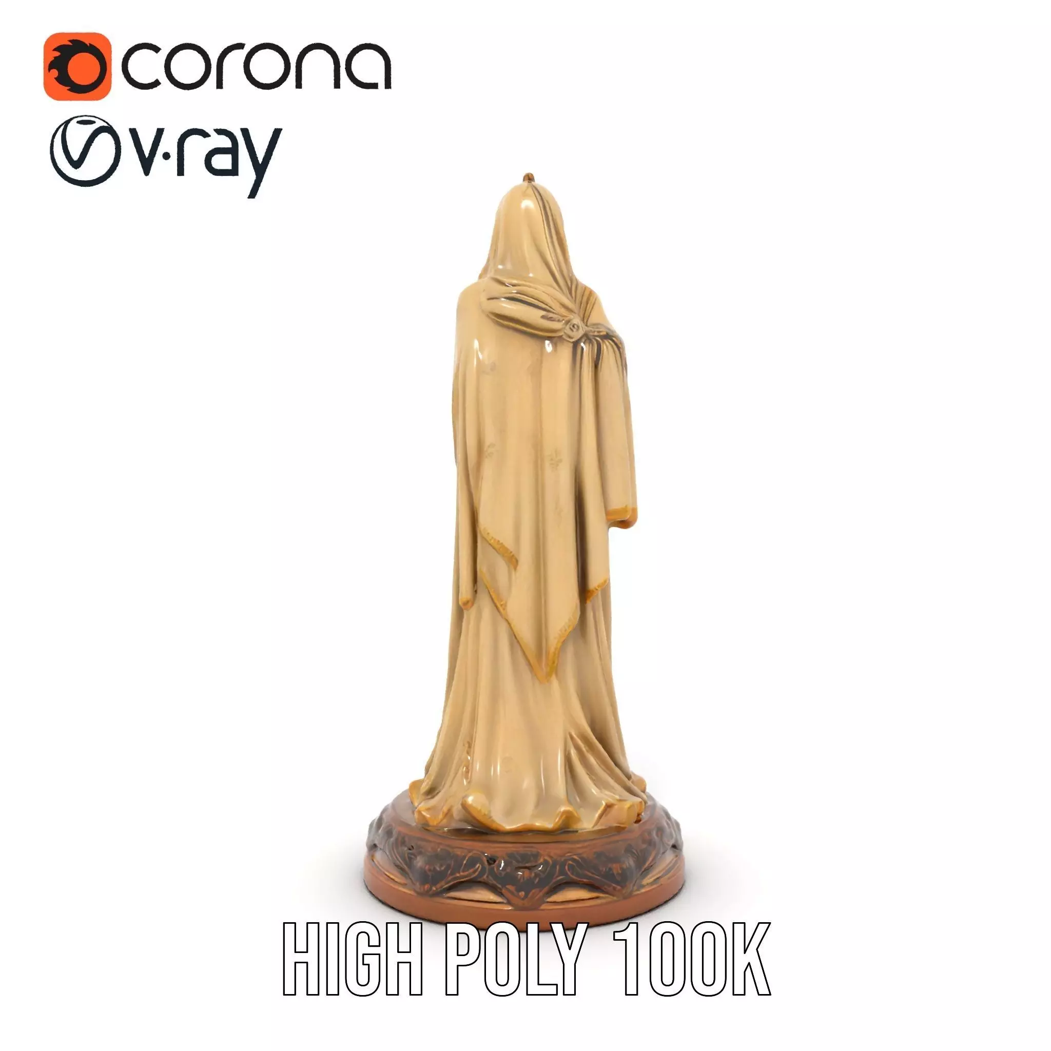 Graceful Figurine Sculpture model pack Low-poly 3D model_28