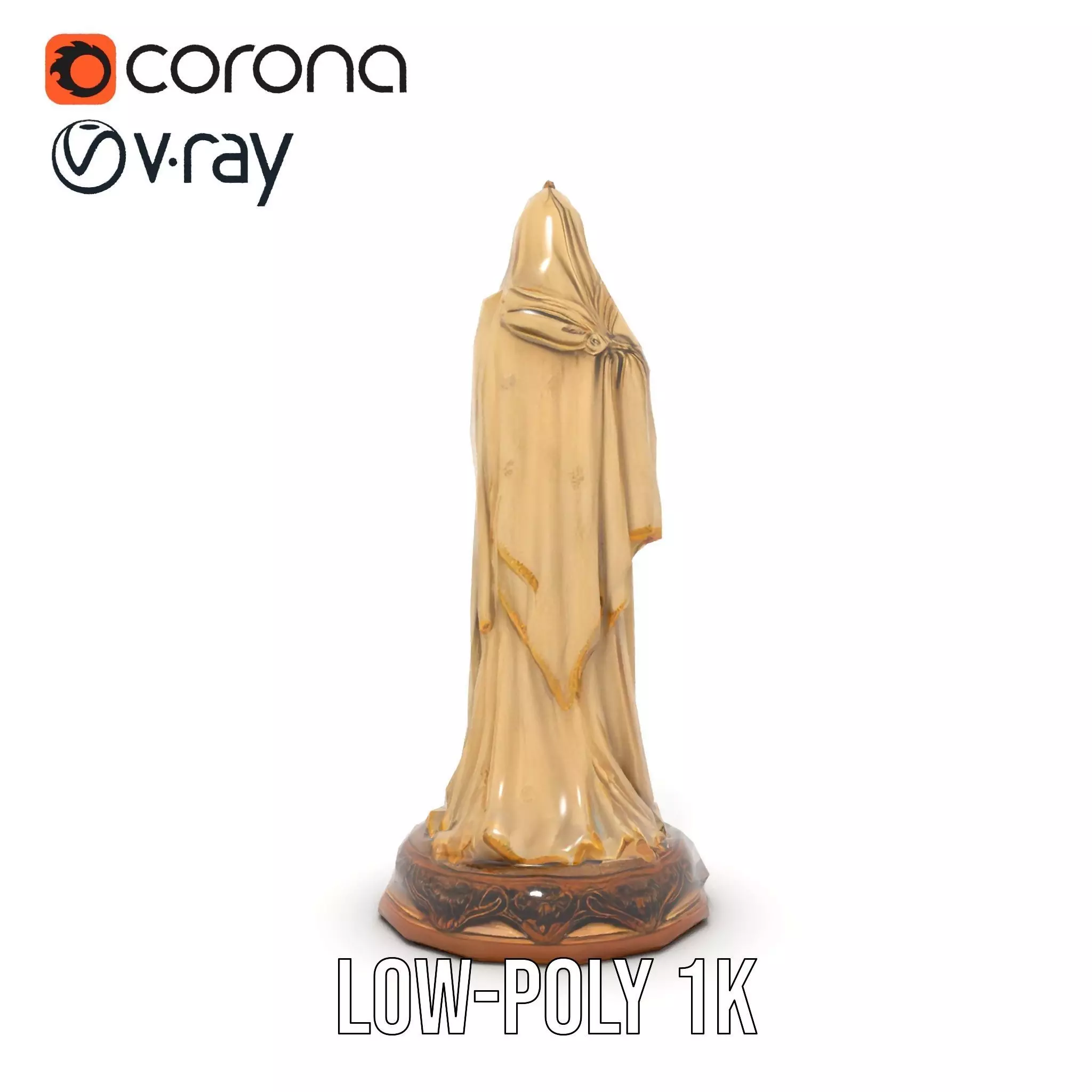 Graceful Figurine Sculpture model pack Low-poly 3D model_17