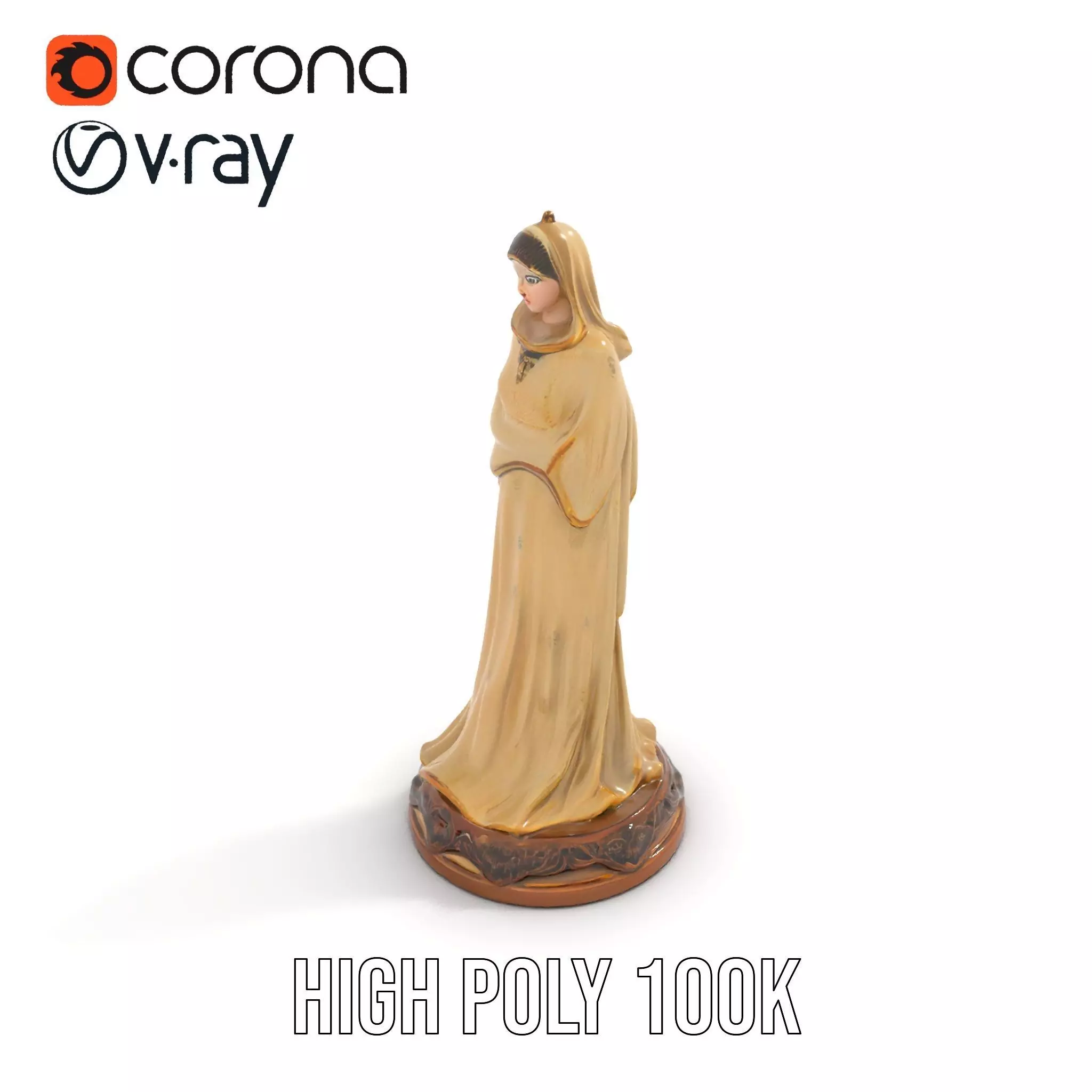 Graceful Figurine Sculpture model pack Low-poly 3D model_18