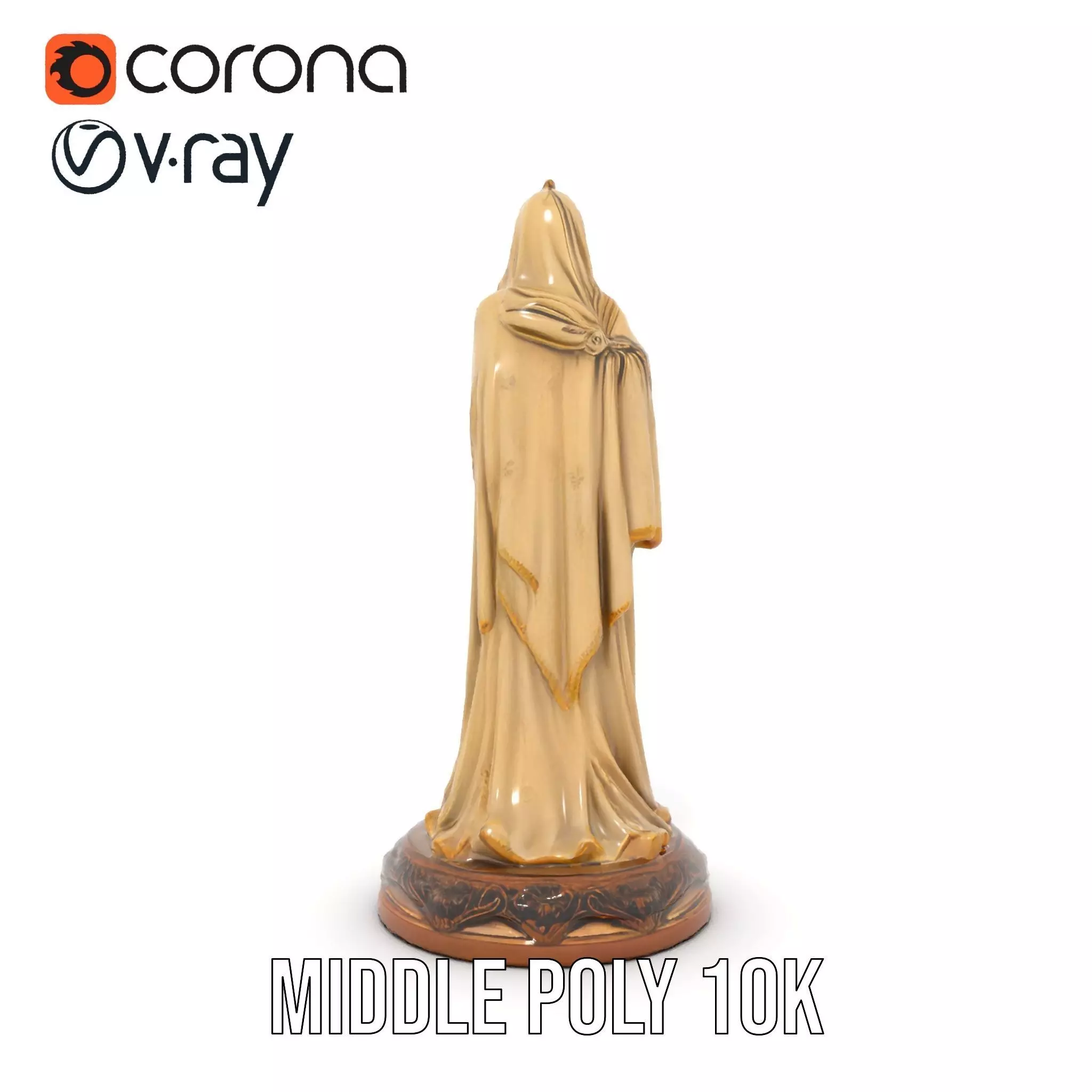 Graceful Figurine Sculpture model pack Low-poly 3D model_5