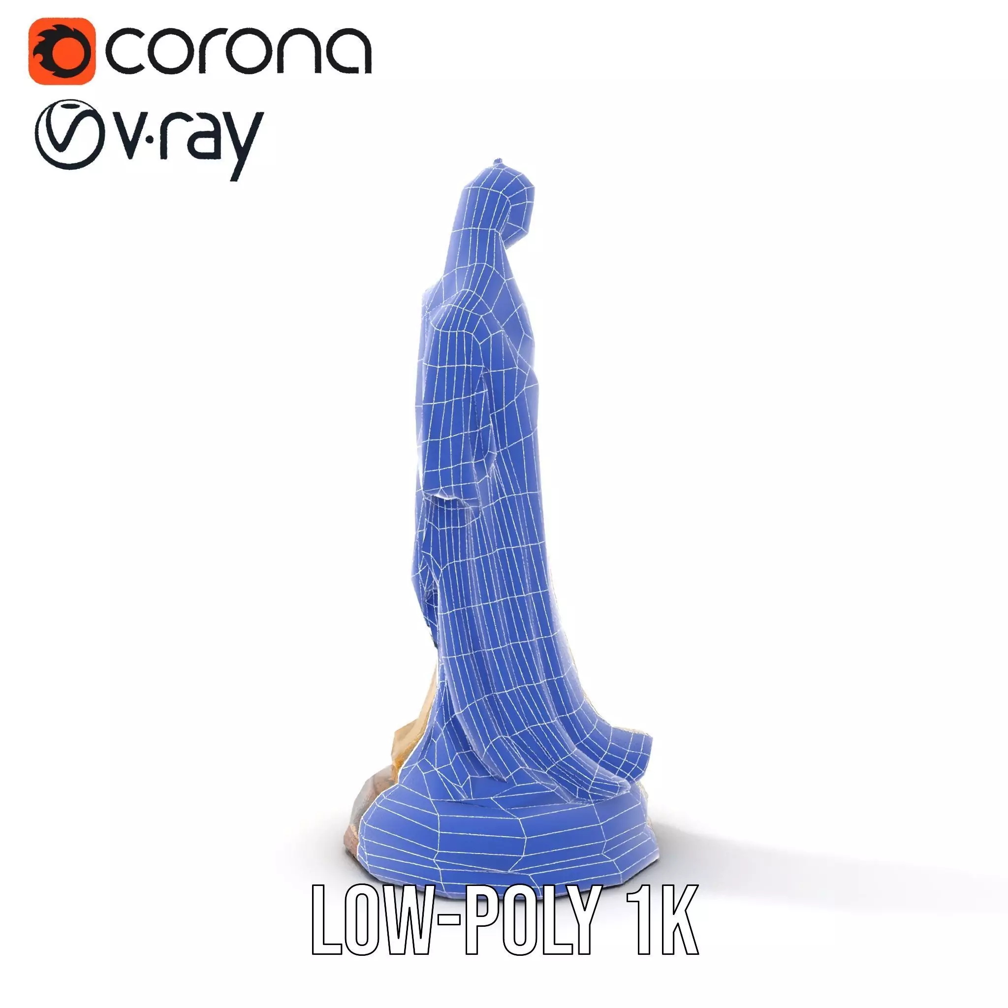 Graceful Figurine Sculpture model pack Low-poly 3D model_23