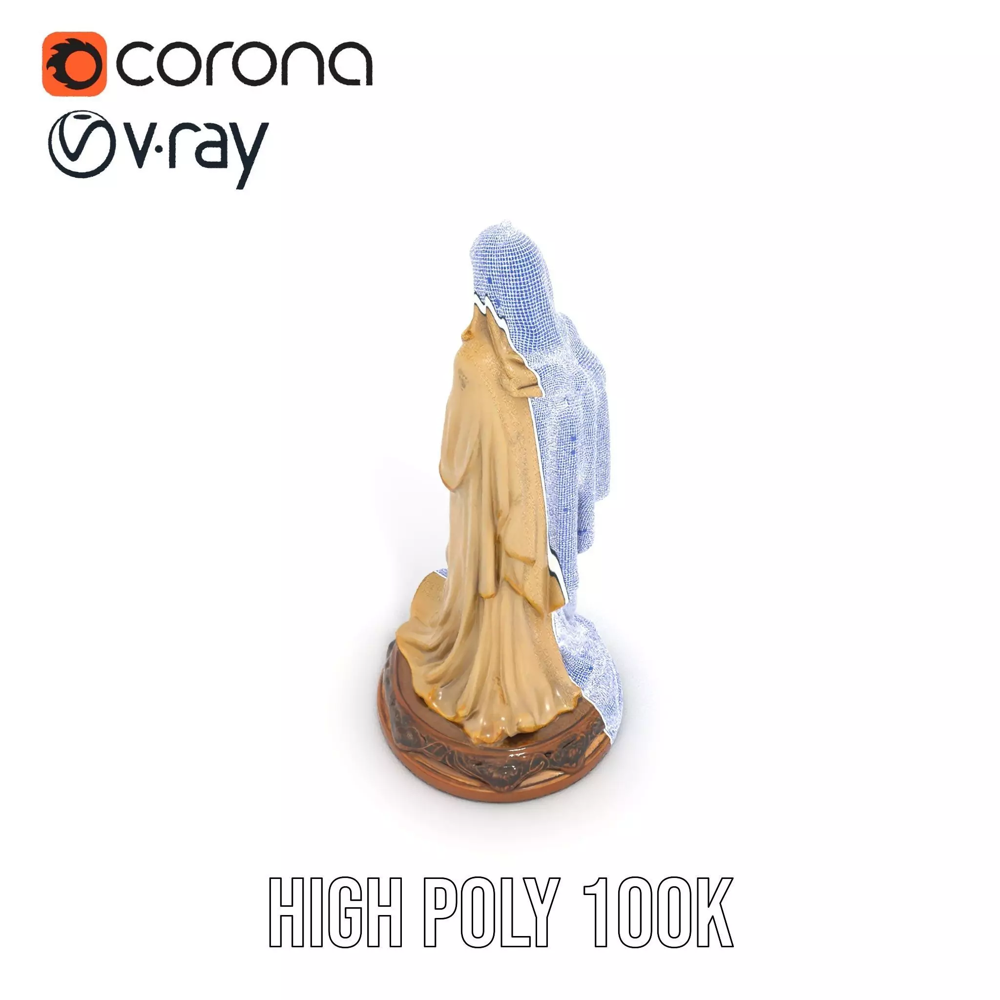 Graceful Figurine Sculpture model pack Low-poly 3D model_33