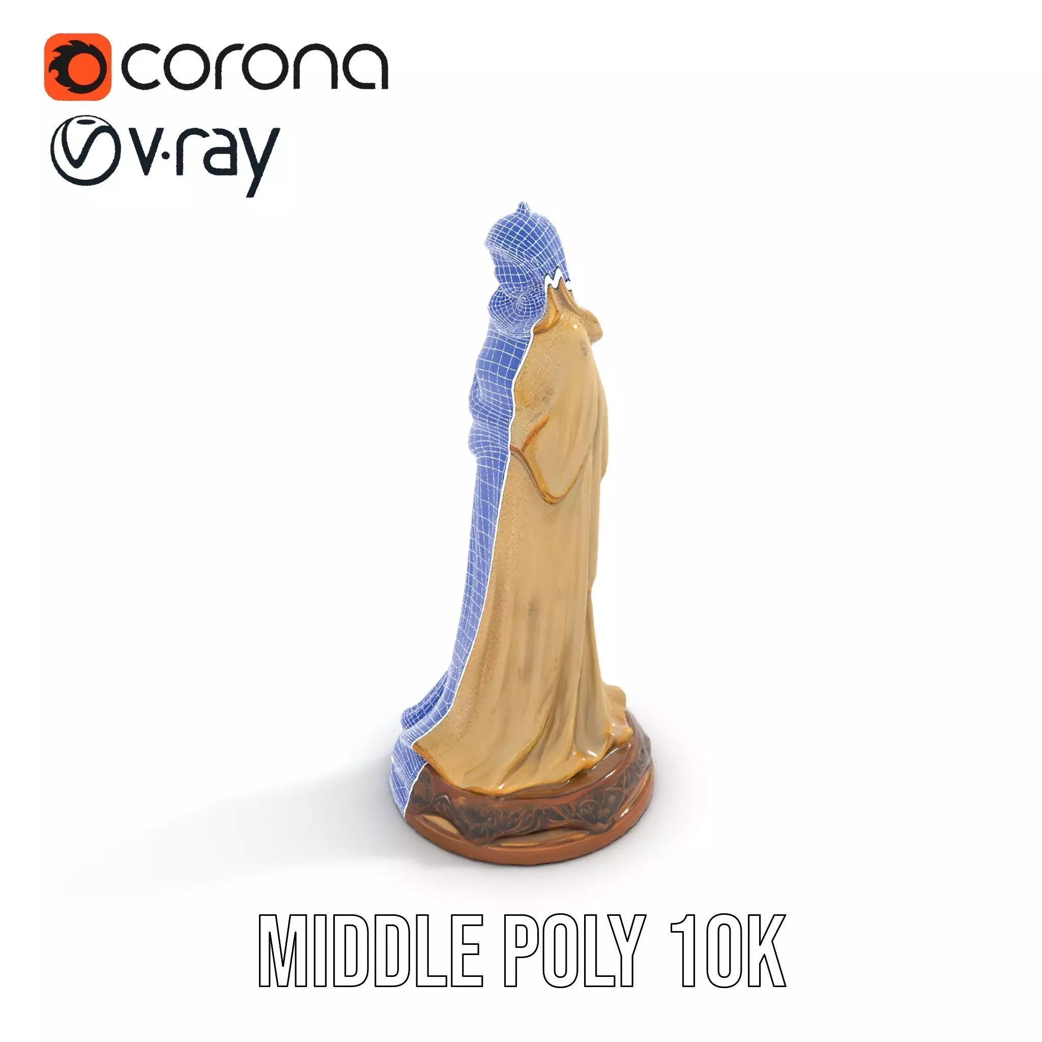 Graceful Figurine Sculpture model pack Low-poly 3D model_22