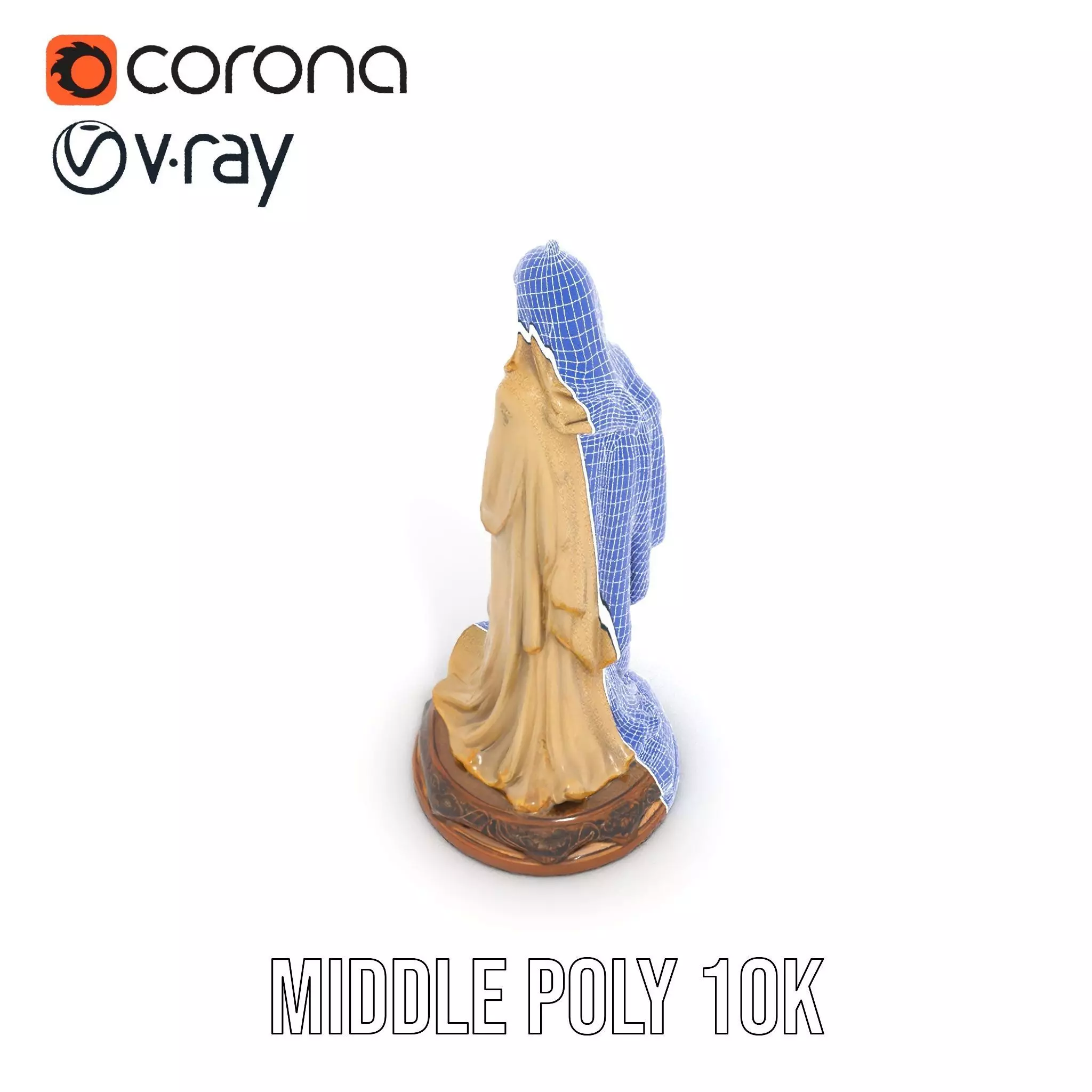 Graceful Figurine Sculpture model pack Low-poly 3D model_24