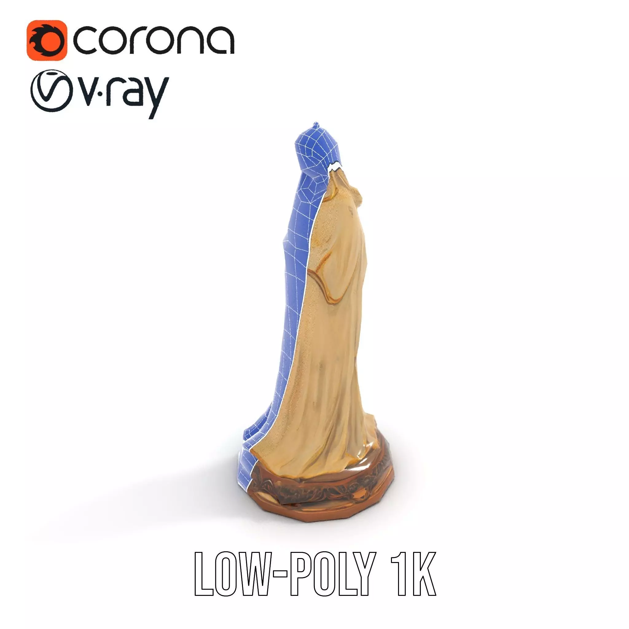 Graceful Figurine Sculpture model pack Low-poly 3D model_20