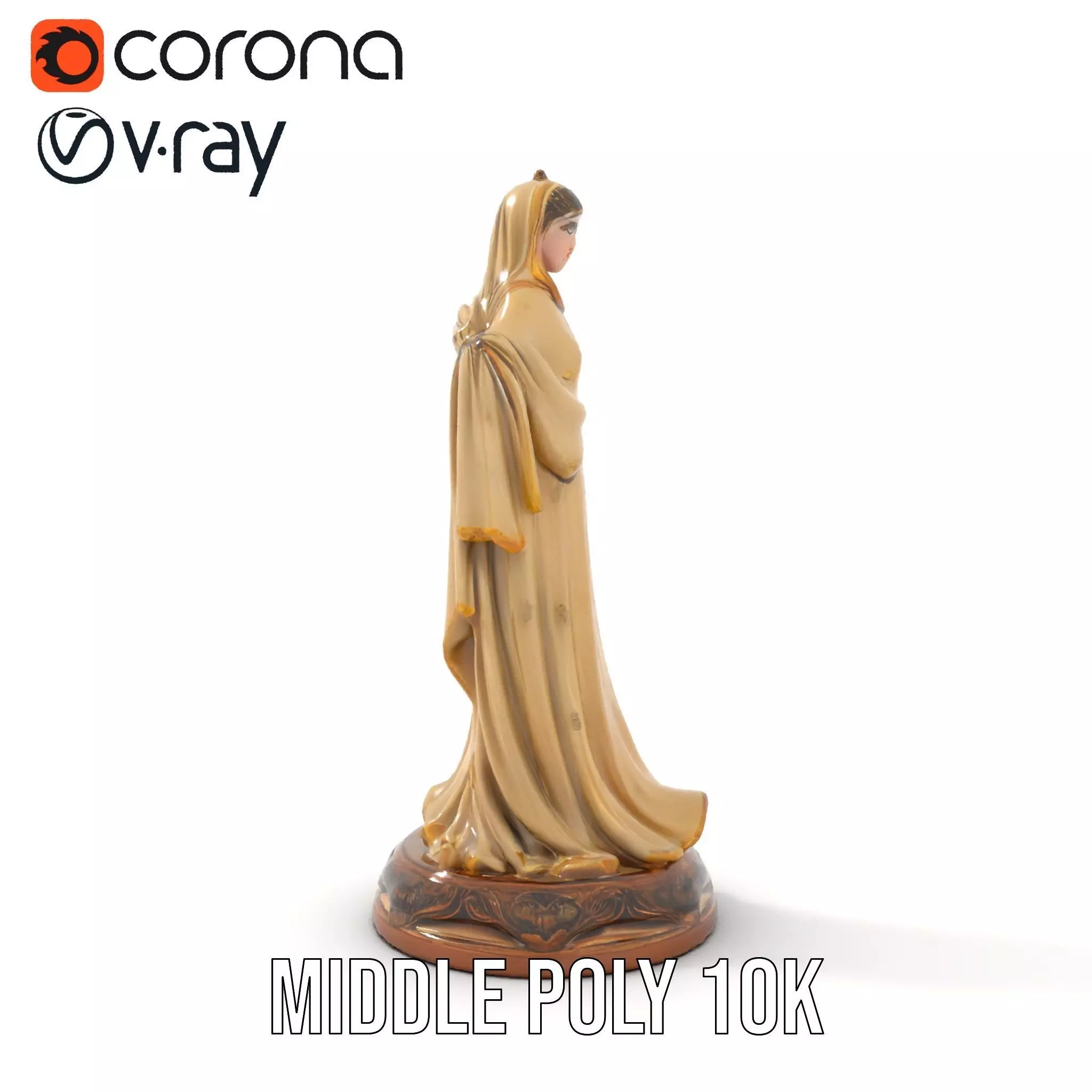 Graceful Figurine Sculpture model pack Low-poly 3D model_13