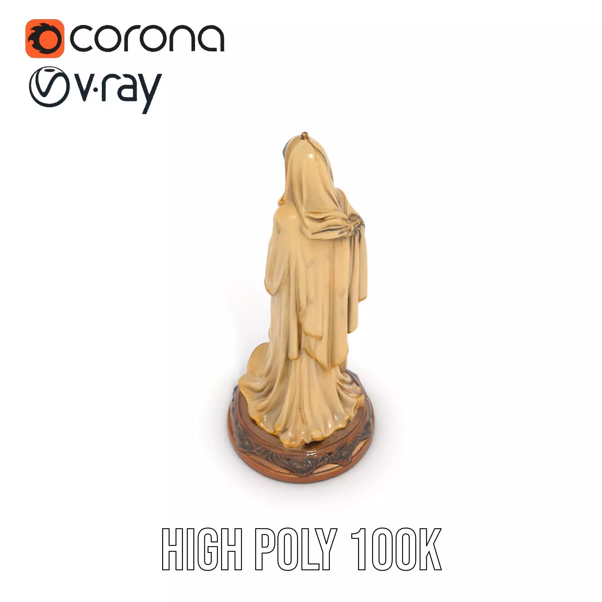 Graceful Figurine Sculpture model pack Low-poly 3D model_15