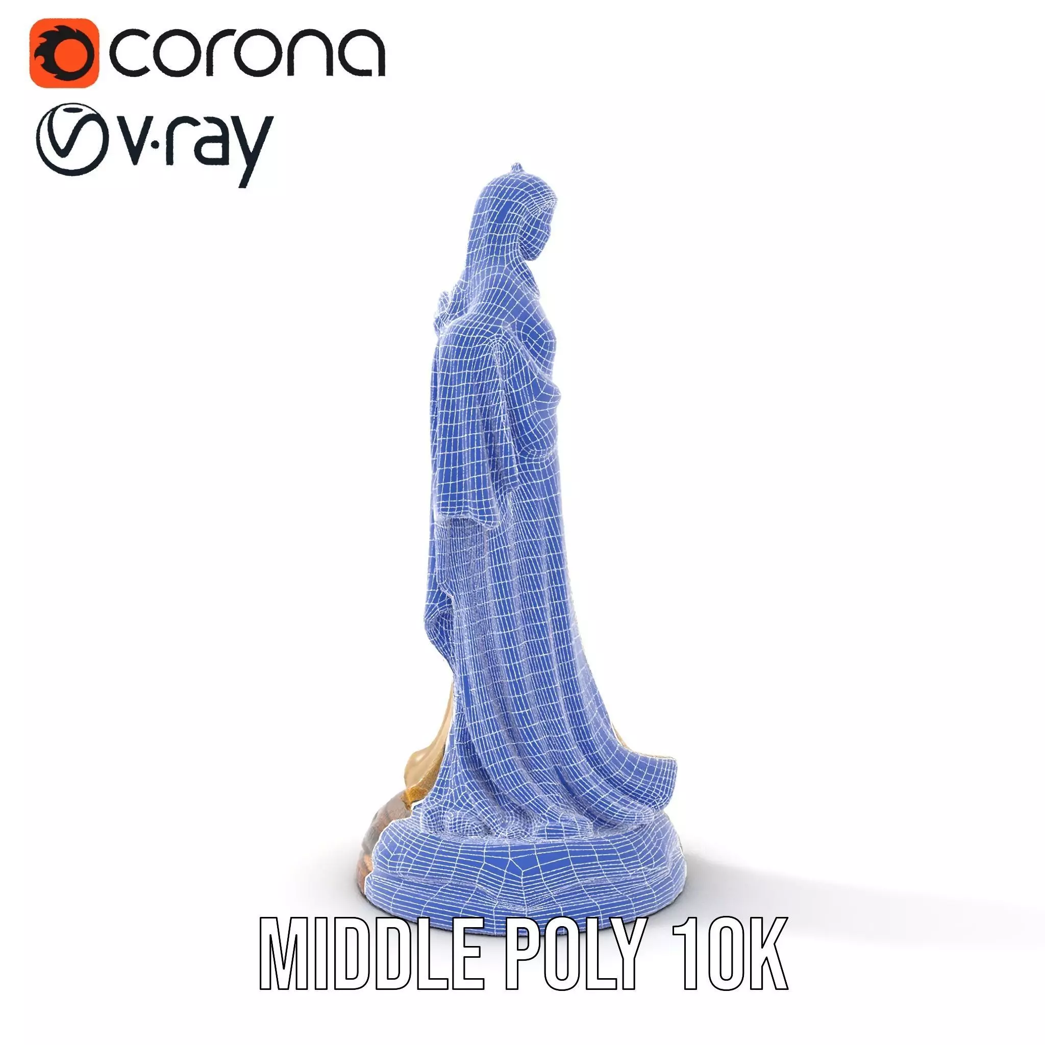 Graceful Figurine Sculpture model pack Low-poly 3D model_29