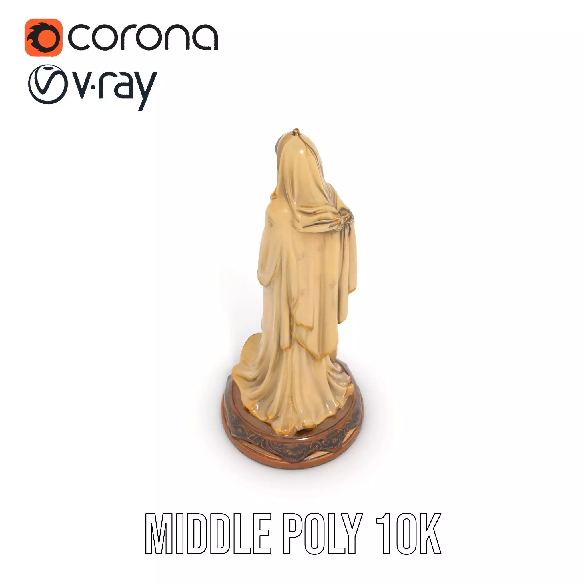 Graceful Figurine Sculpture model pack Low-poly 3D model_16