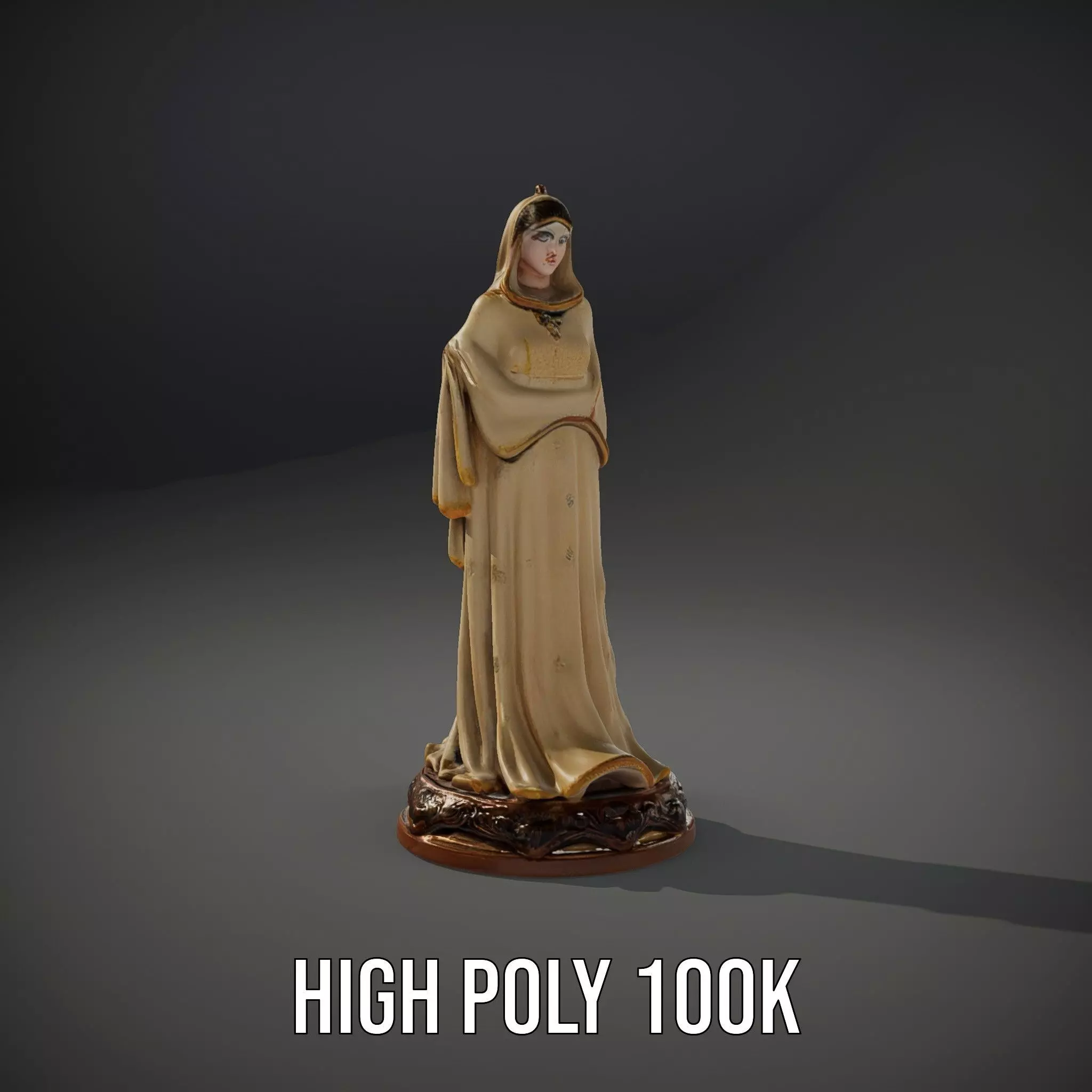 Graceful Figurine Sculpture model pack Low-poly 3D model_10