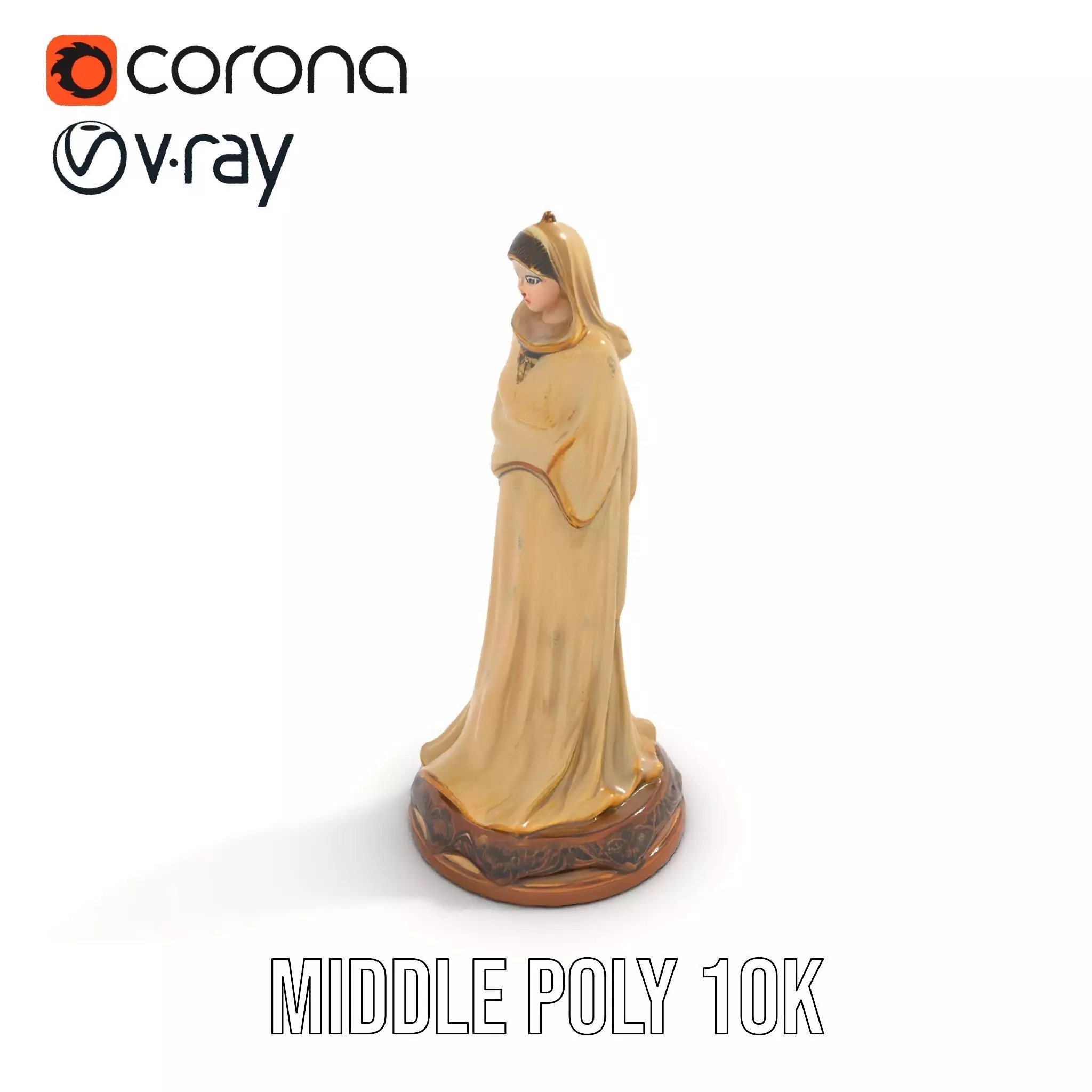 Graceful Figurine Sculpture model pack Low-poly 3D model_6