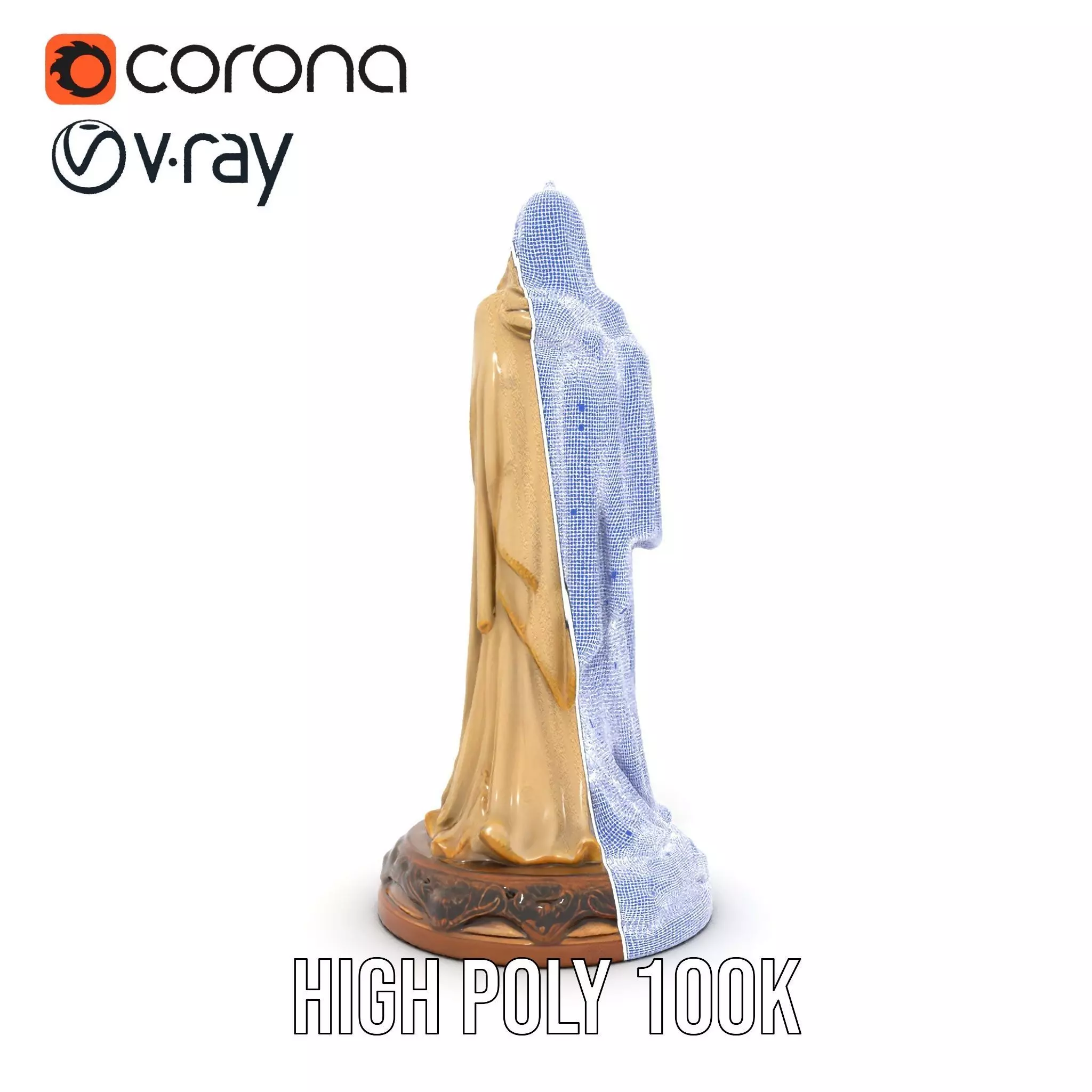 Graceful Figurine Sculpture model pack Low-poly 3D model_34