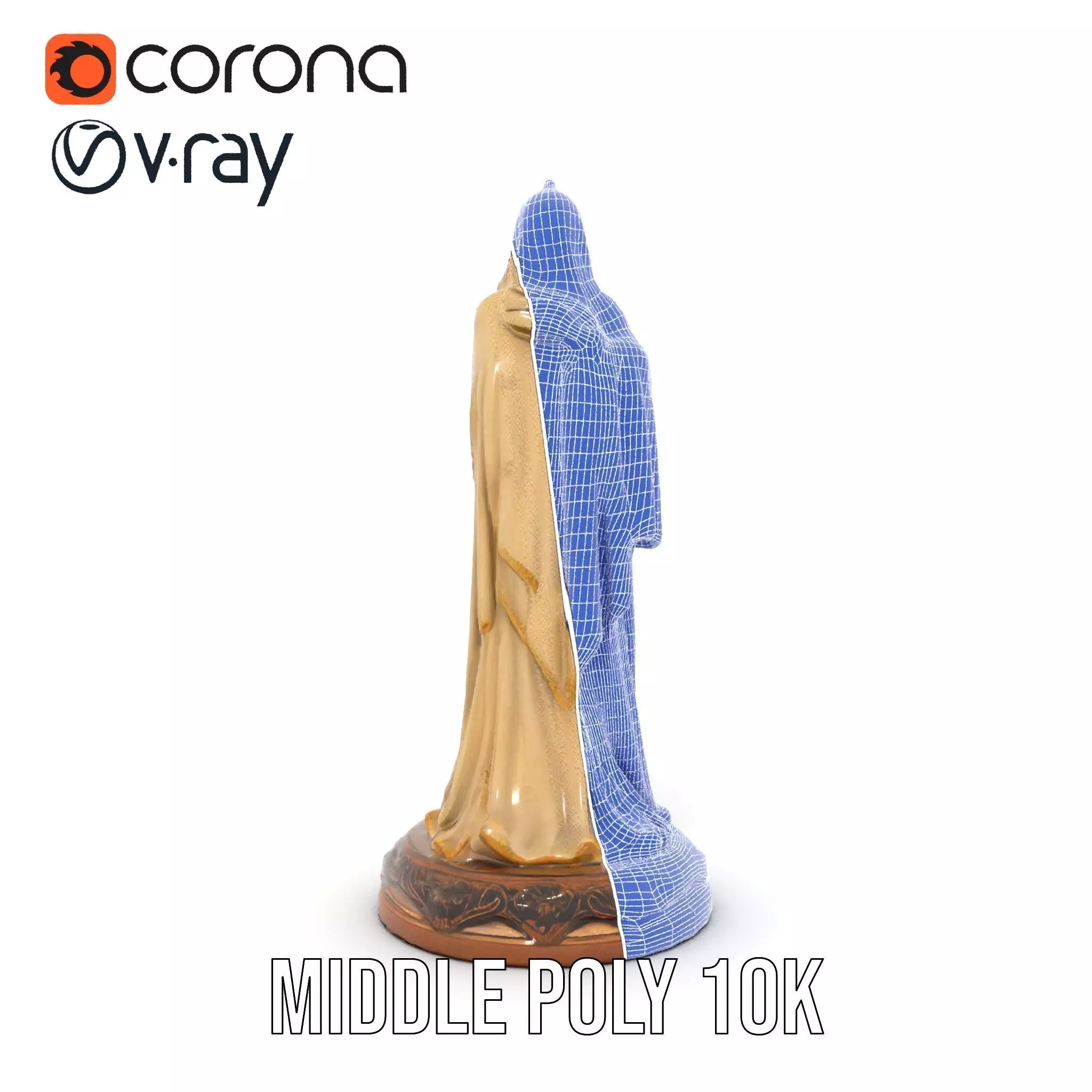 Graceful Figurine Sculpture model pack Low-poly 3D model_26