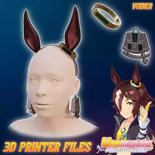 Vodka Cosplay Ears and Earrings Uma musume Pretty Derby