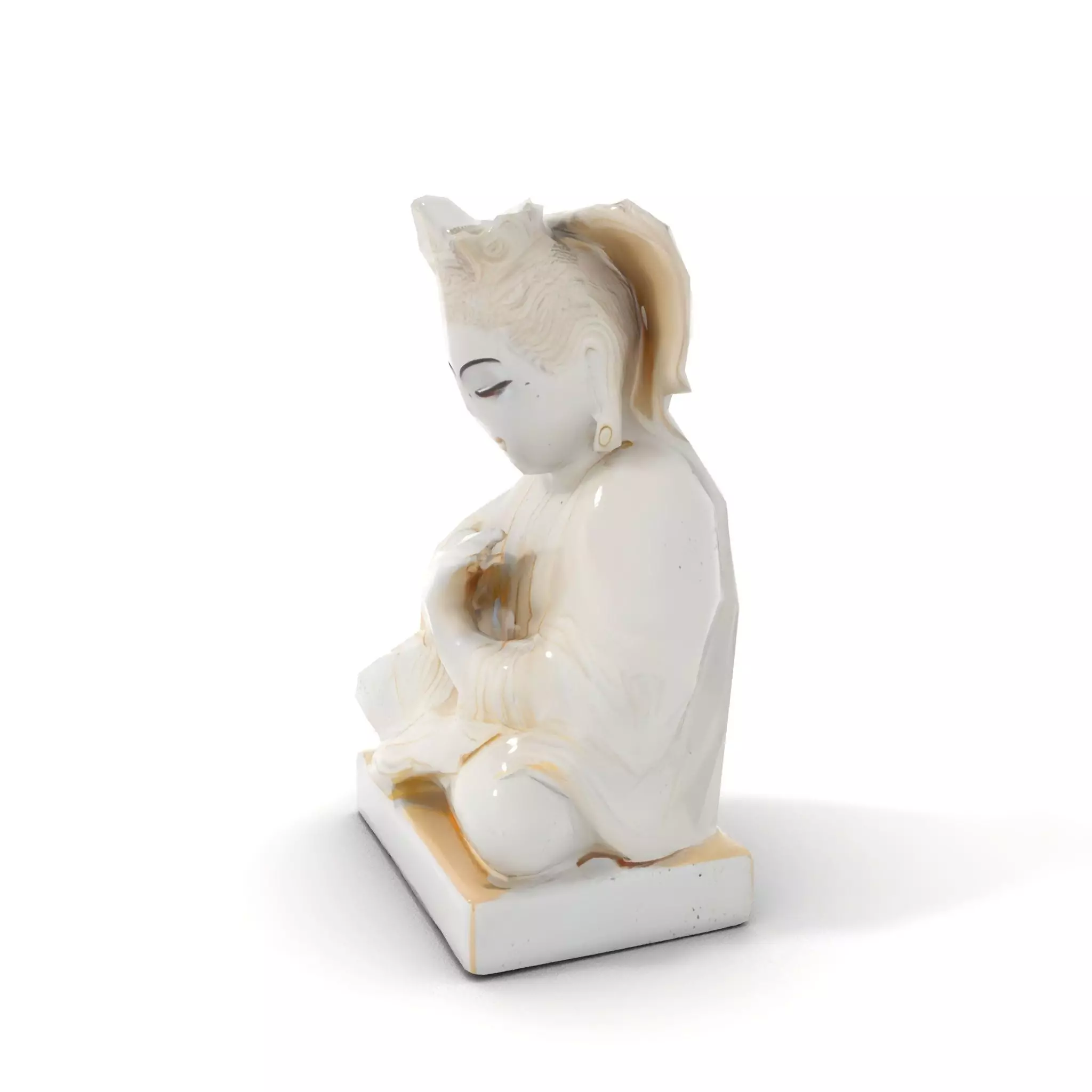 Serene Buddha Sculpture model pack Low-poly 3D model_7