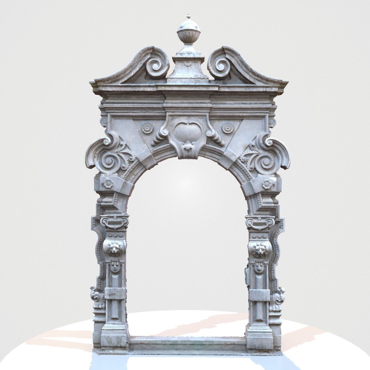 Stylised Concrete Passage Way Door Low-poly 3D model_3