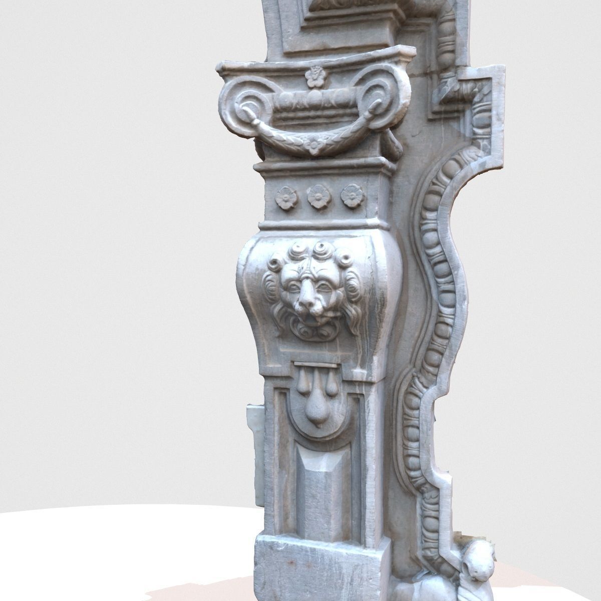 Stylised Concrete Passage Way Door Low-poly 3D model_4