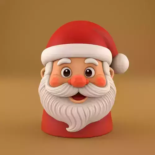 Cute Santa Claus 3D Model for Christmas Decor
