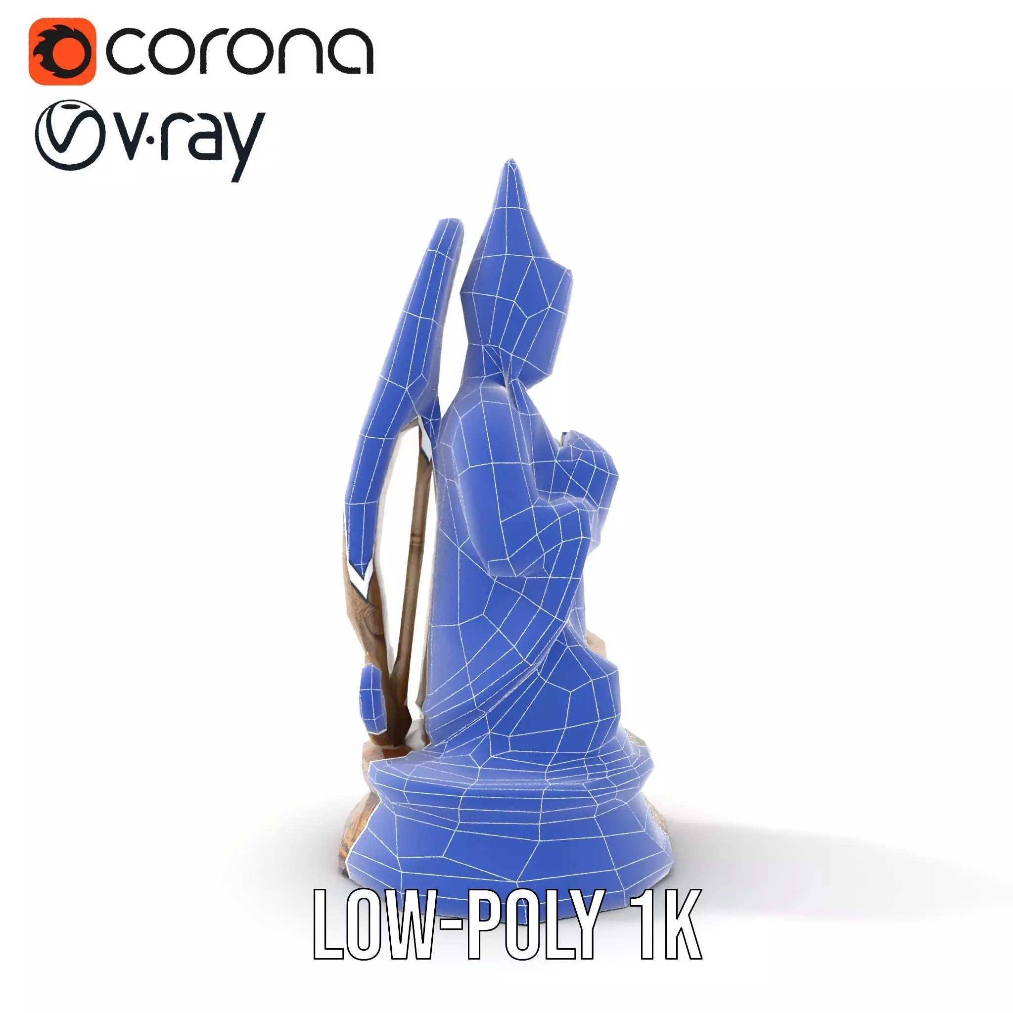 Intricate Buddhist Statue model pack Low-poly 3D model_31