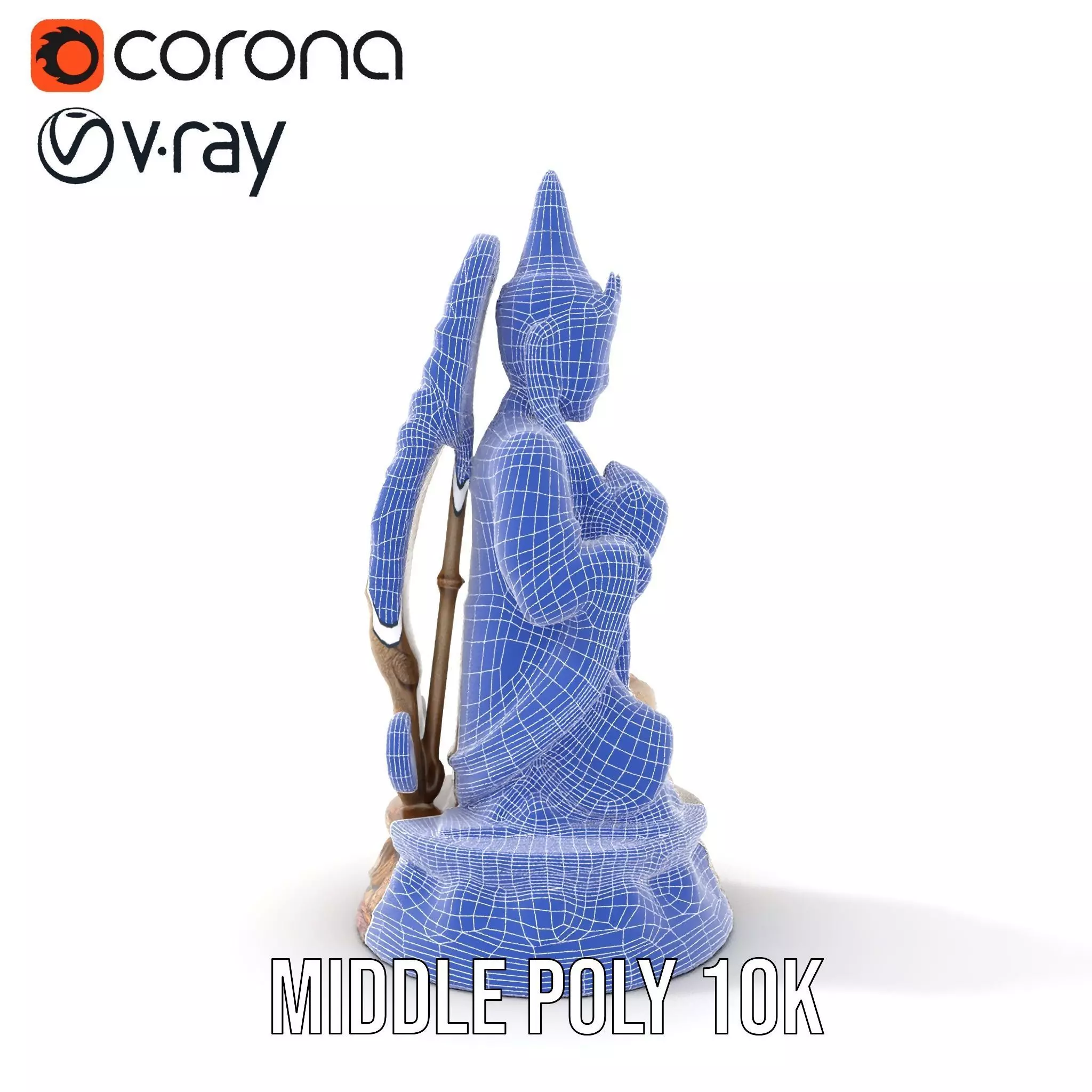 Intricate Buddhist Statue model pack Low-poly 3D model_30