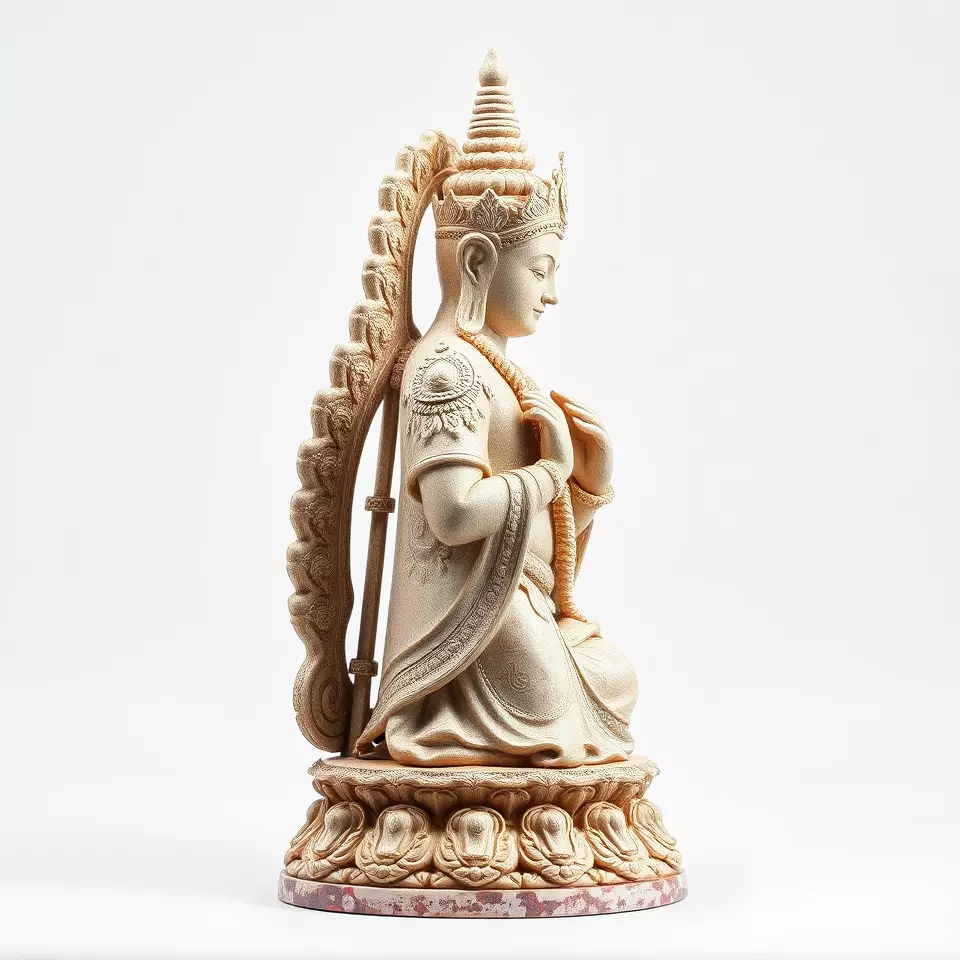 Intricate Buddhist Statue model pack Low-poly 3D model_2