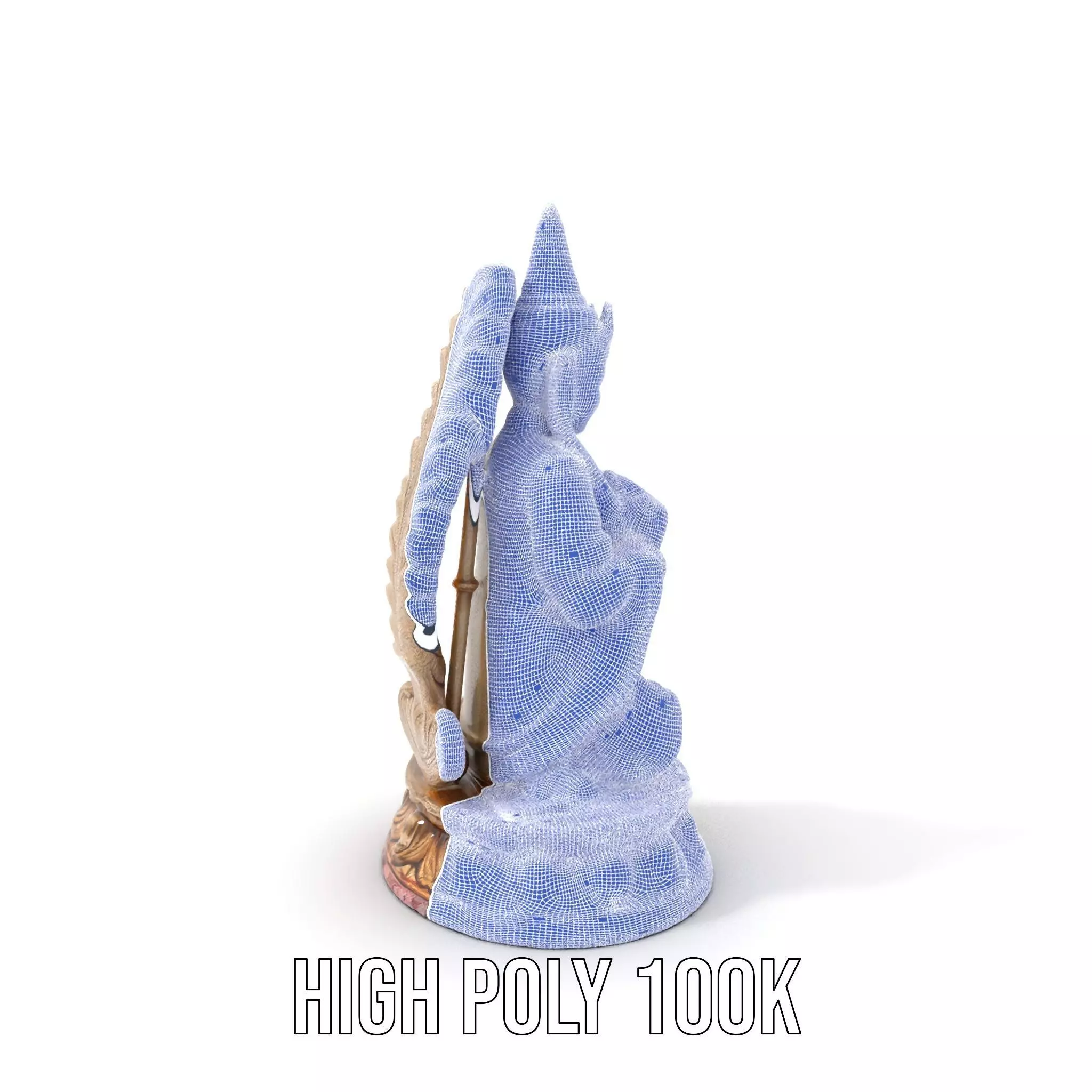 Intricate Buddhist Statue model pack Low-poly 3D model_4