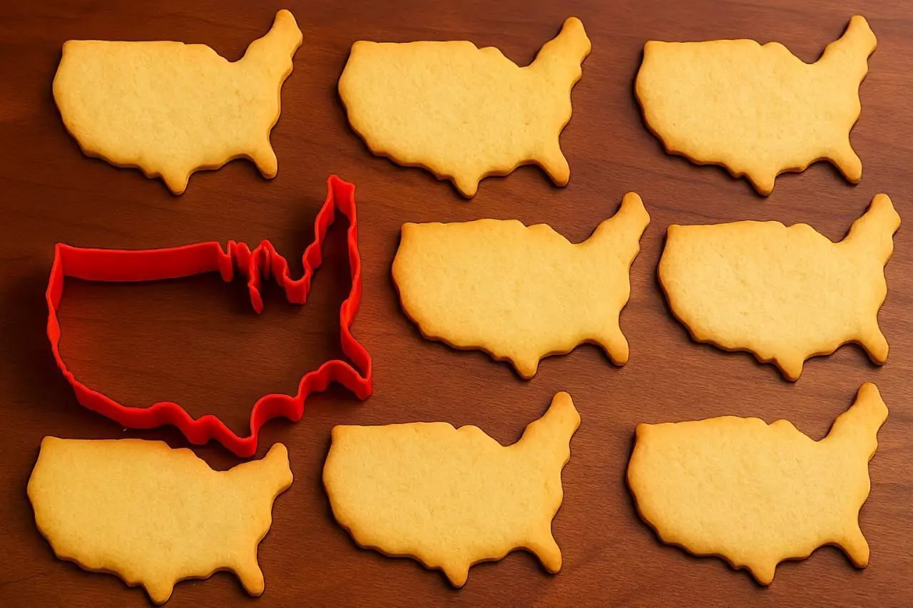 Simple USA Map Cookie Cutter 3D print model_2