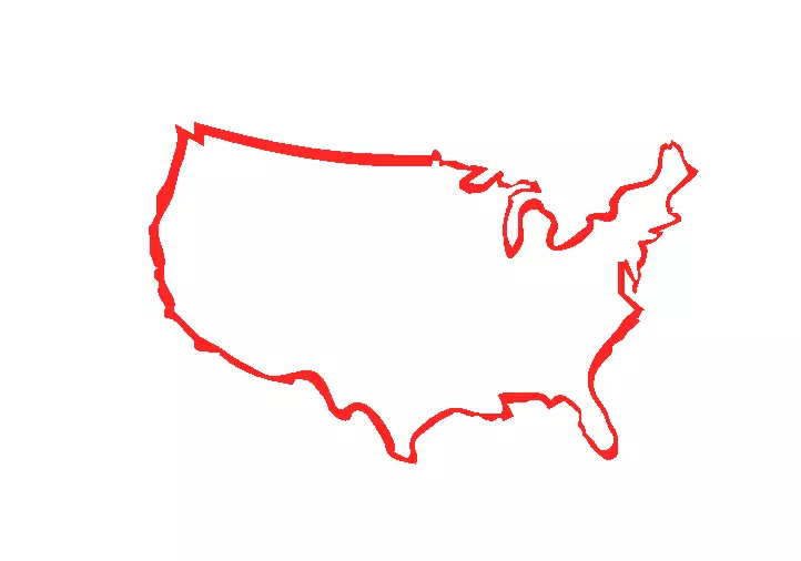 Simple USA Map Cookie Cutter 3D print model_8