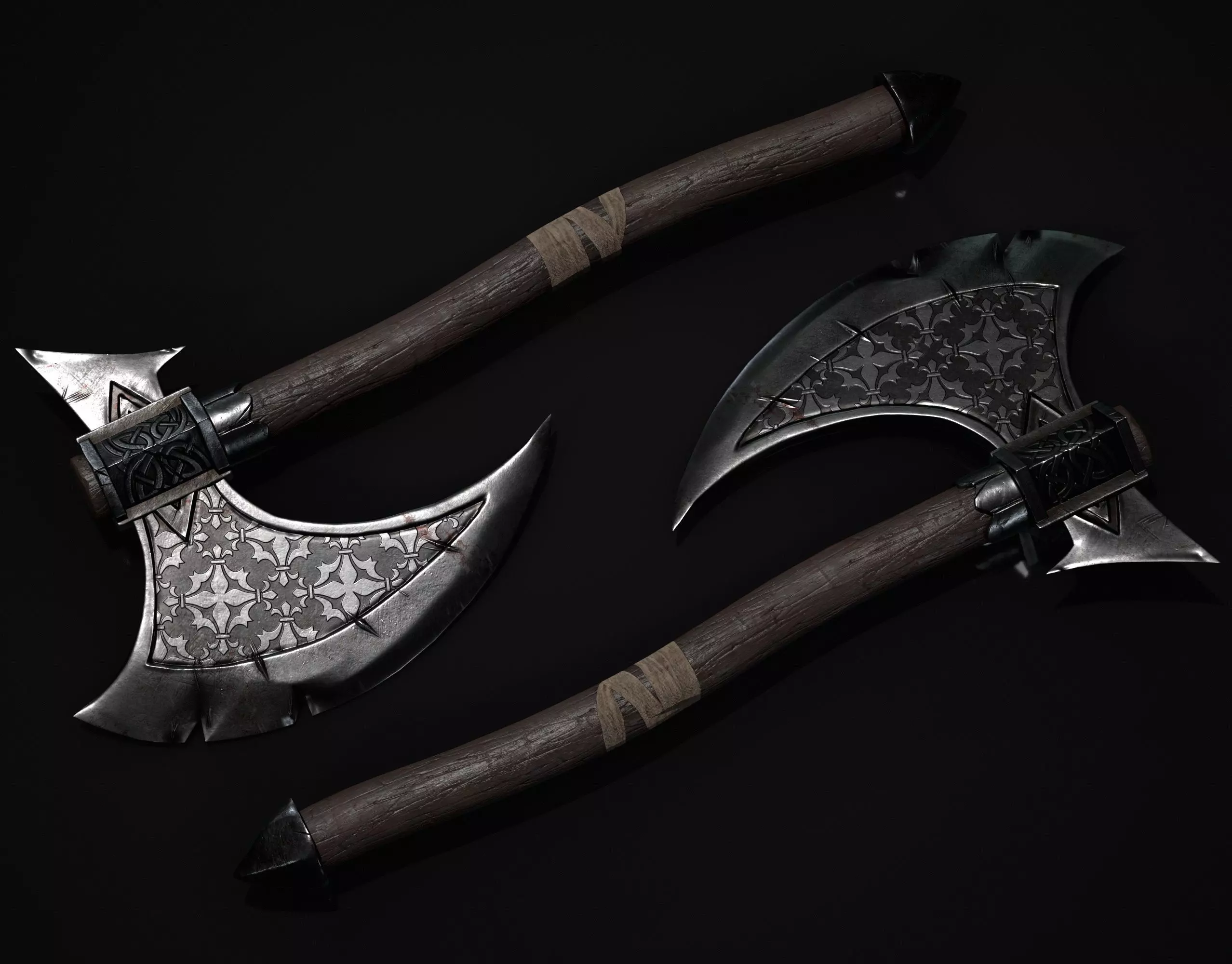Game Ready Axe Free low-poly 3D model_0