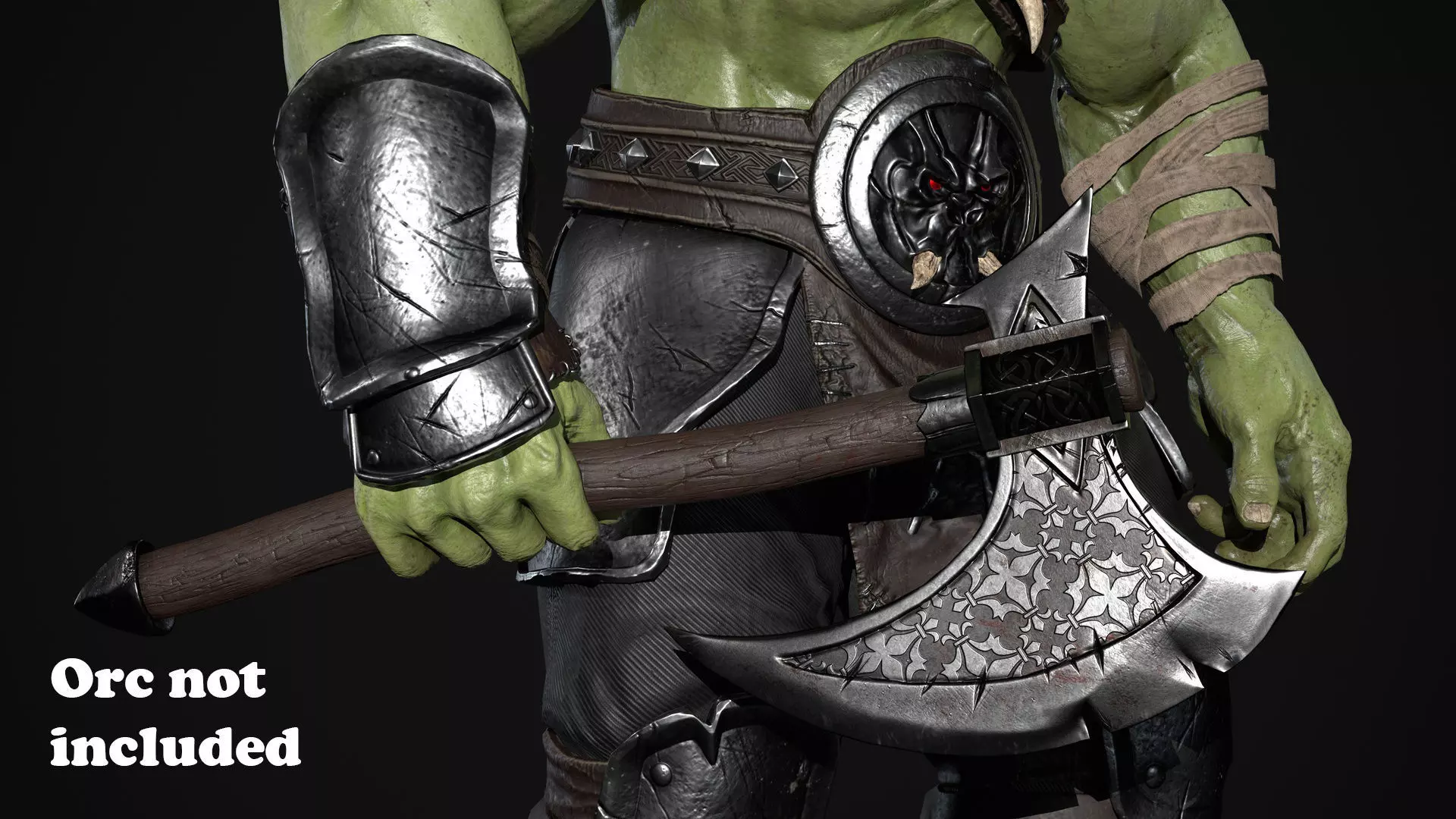 Game Ready Axe Free low-poly 3D model_4