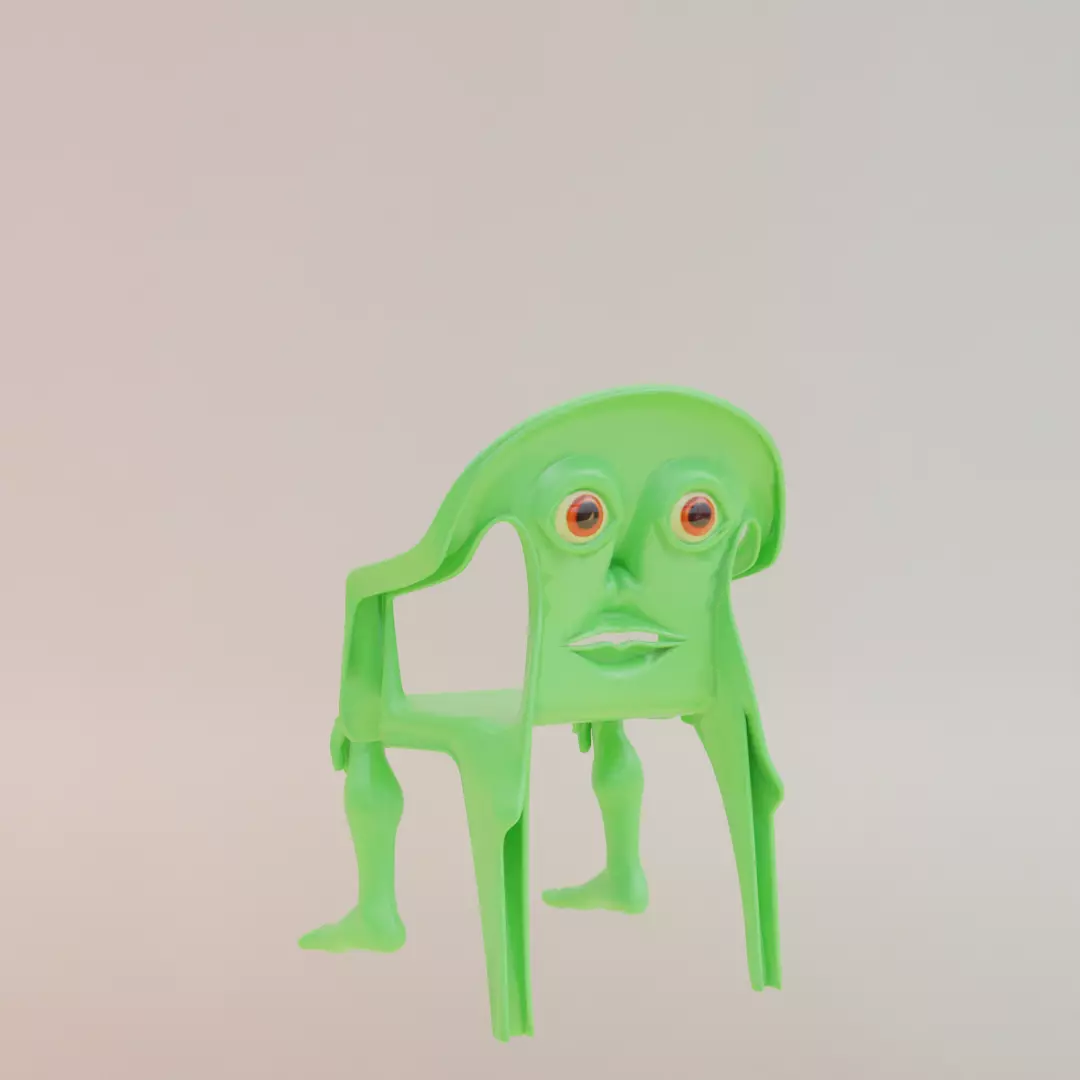 Karkerkar Kurkur Italian brainrot Low Poly Character Low-poly 3D model_6