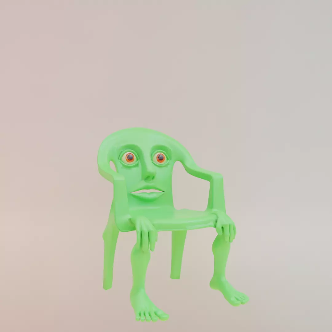 Karkerkar Kurkur Italian brainrot Low Poly Character Low-poly 3D model_12
