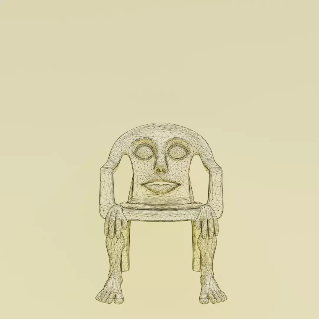 Karkerkar Kurkur Italian brainrot Low Poly Character Low-poly 3D model_13