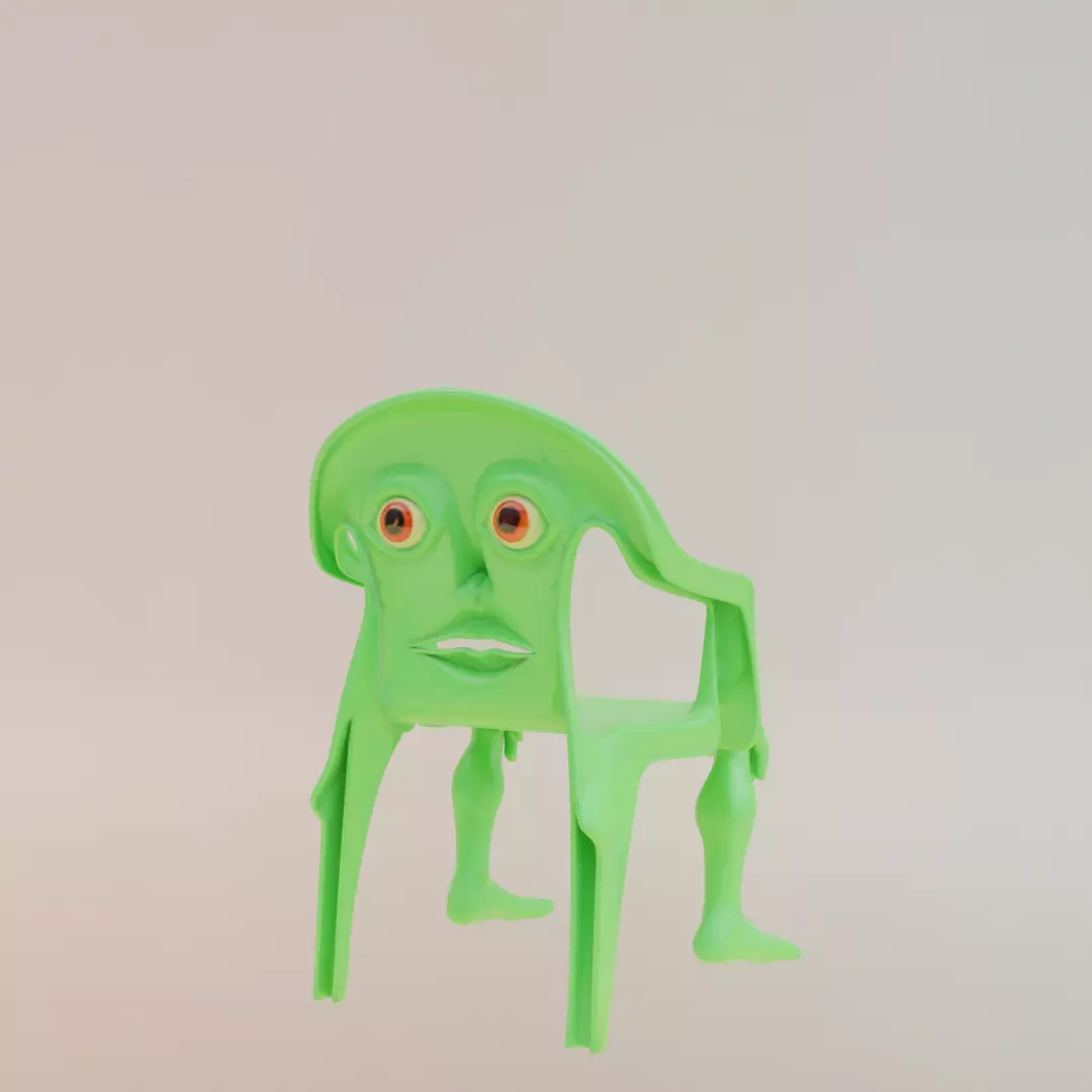 Karkerkar Kurkur Italian brainrot Low Poly Character Low-poly 3D model_8