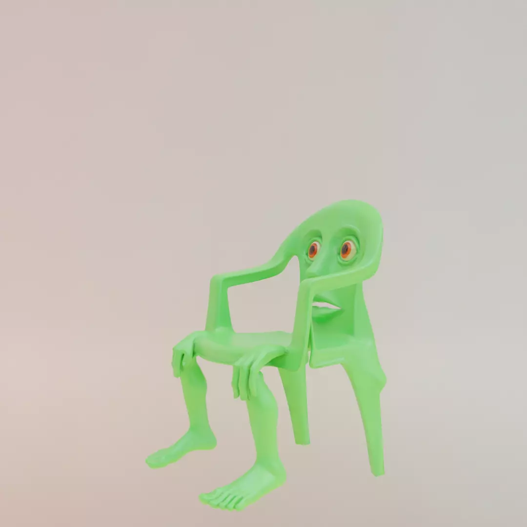 Karkerkar Kurkur Italian brainrot Low Poly Character Low-poly 3D model_3