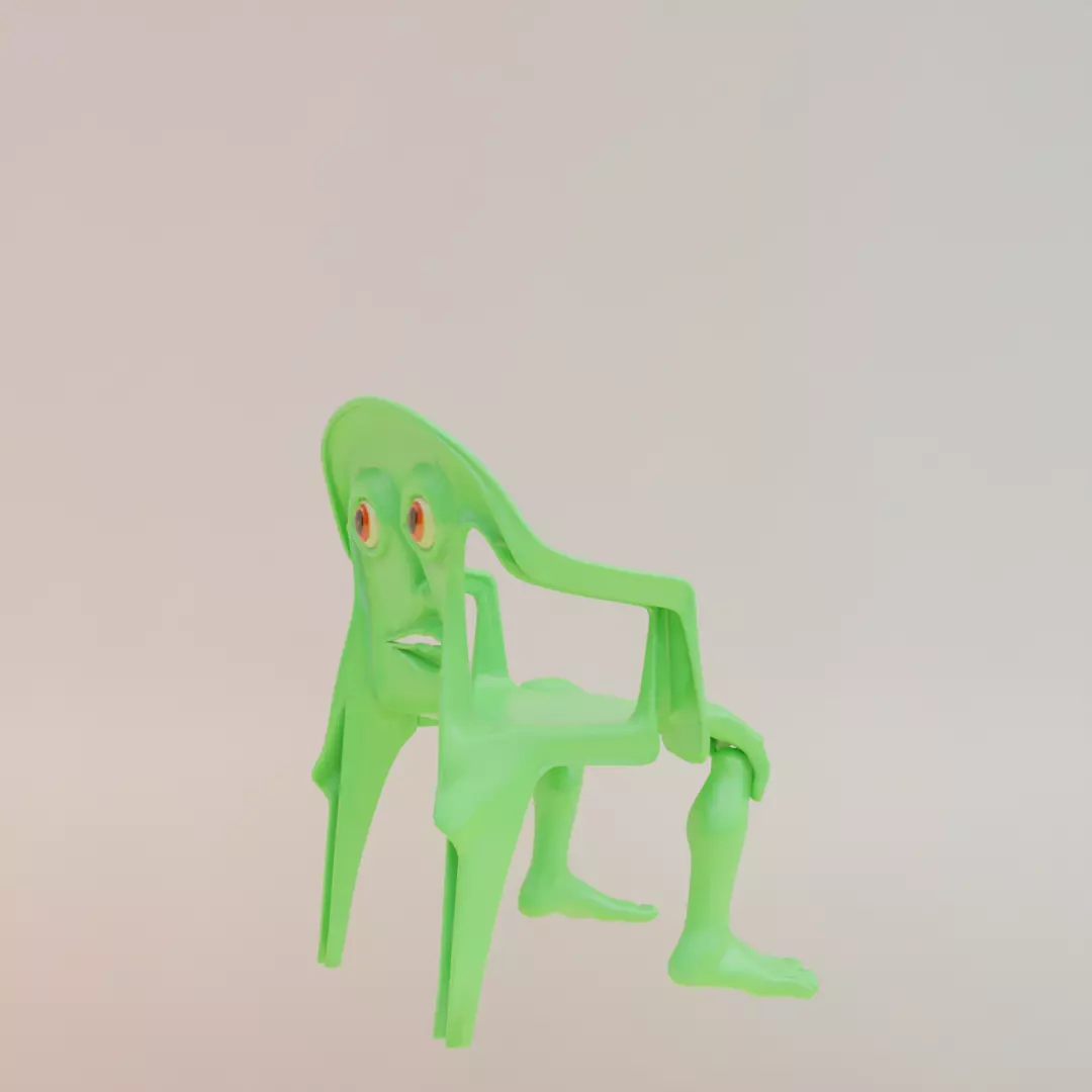 Karkerkar Kurkur Italian brainrot Low Poly Character Low-poly 3D model_9