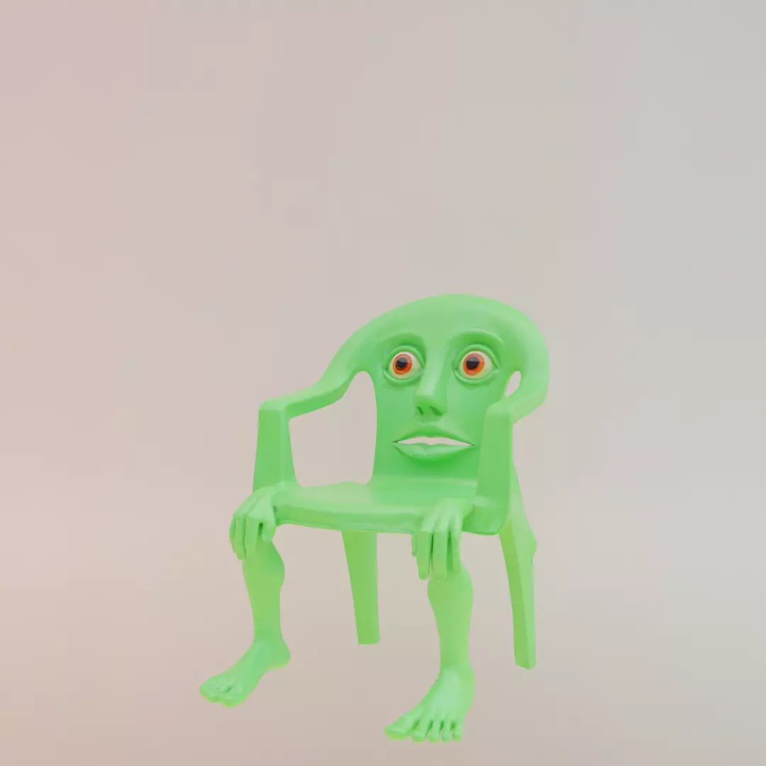 Karkerkar Kurkur Italian brainrot Low Poly Character Low-poly 3D model_2