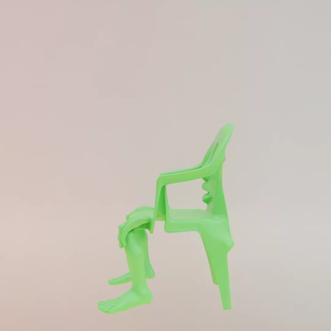 Karkerkar Kurkur Italian brainrot Low Poly Character Low-poly 3D model_4