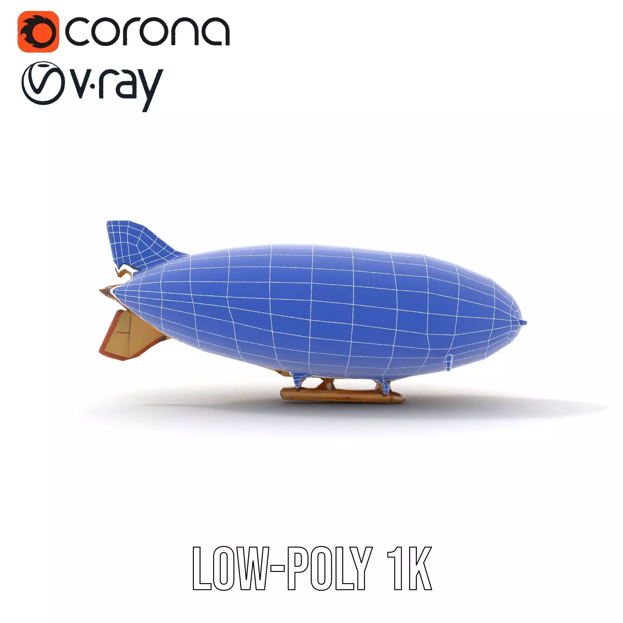 Steampunk Airship model pack Low-poly 3D model_22