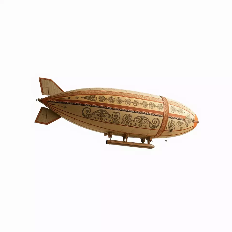 Steampunk Airship model pack Low-poly 3D model_2